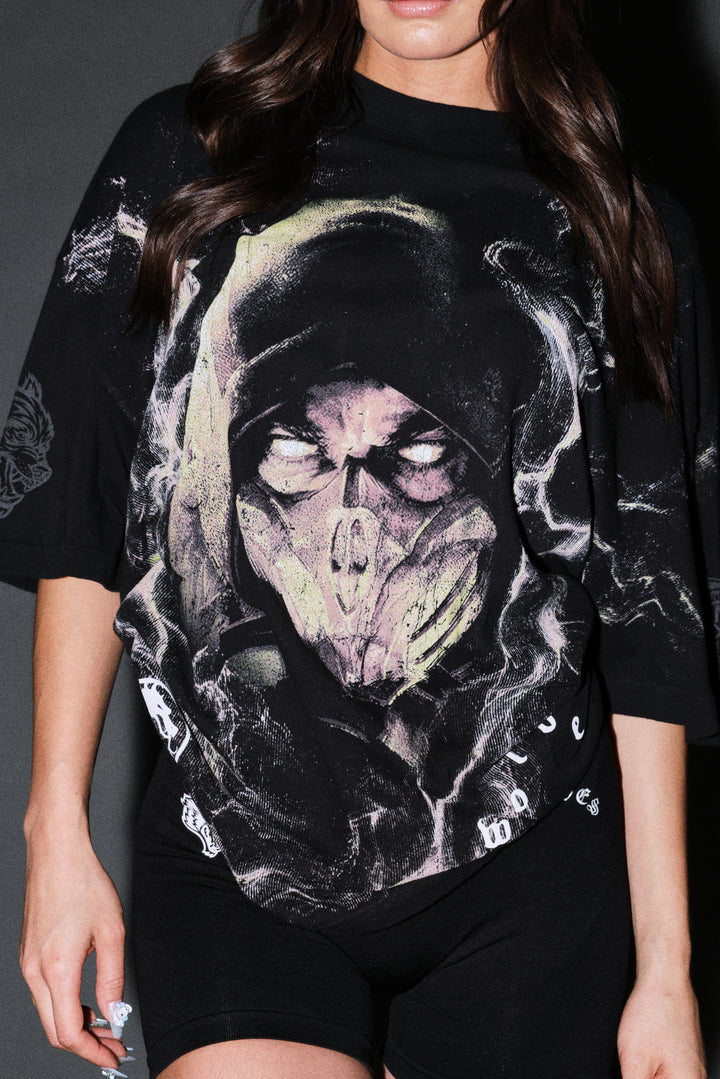 Scorpion Fire Premium Oversized Tee in Black