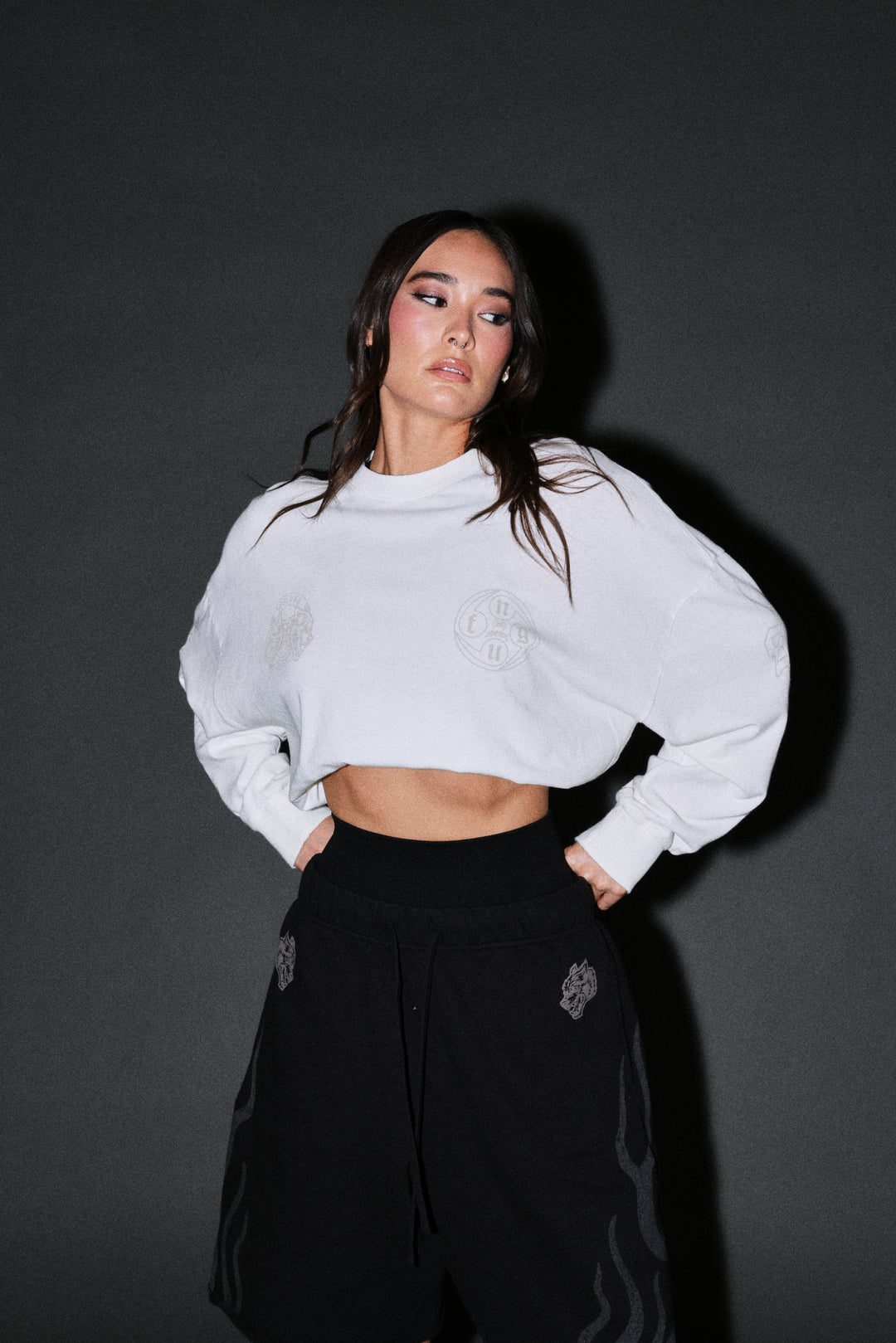 Kazoku Okami Premium Box Cut Ls Tee in Cream