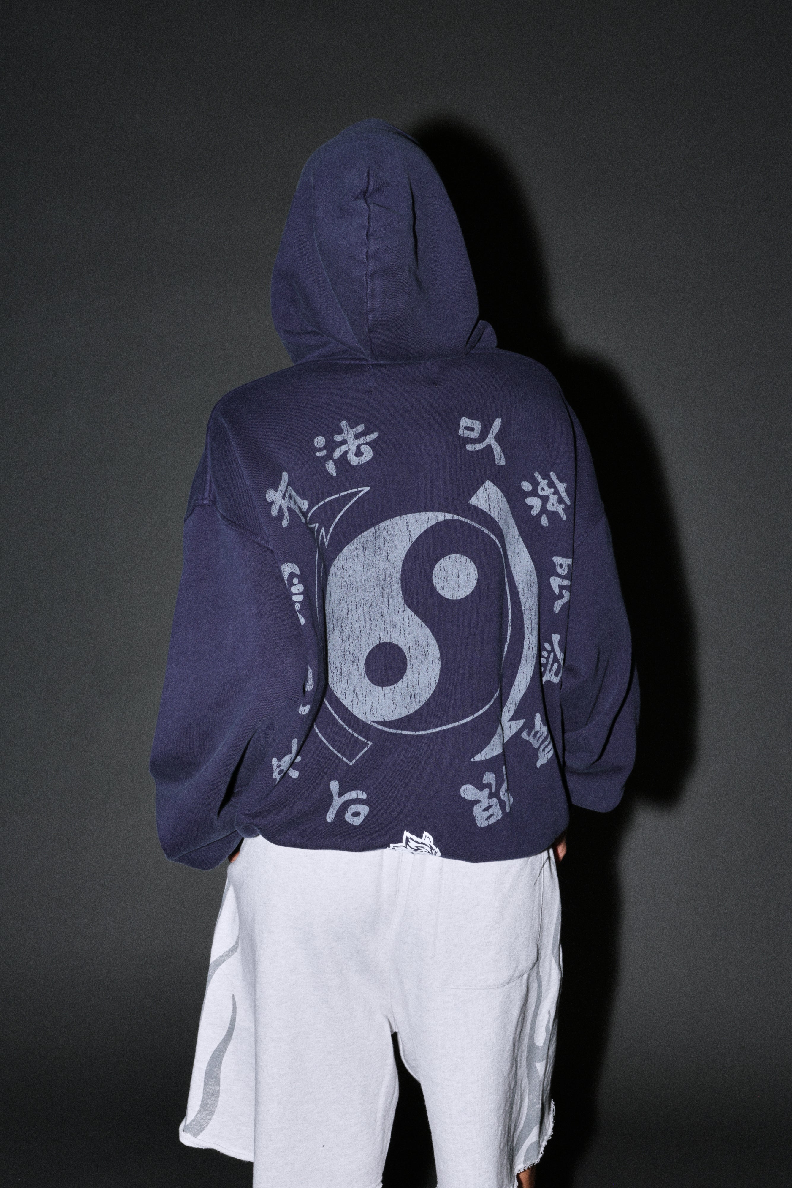 Bruce Lee Forever Pierce Hoodie in Navy