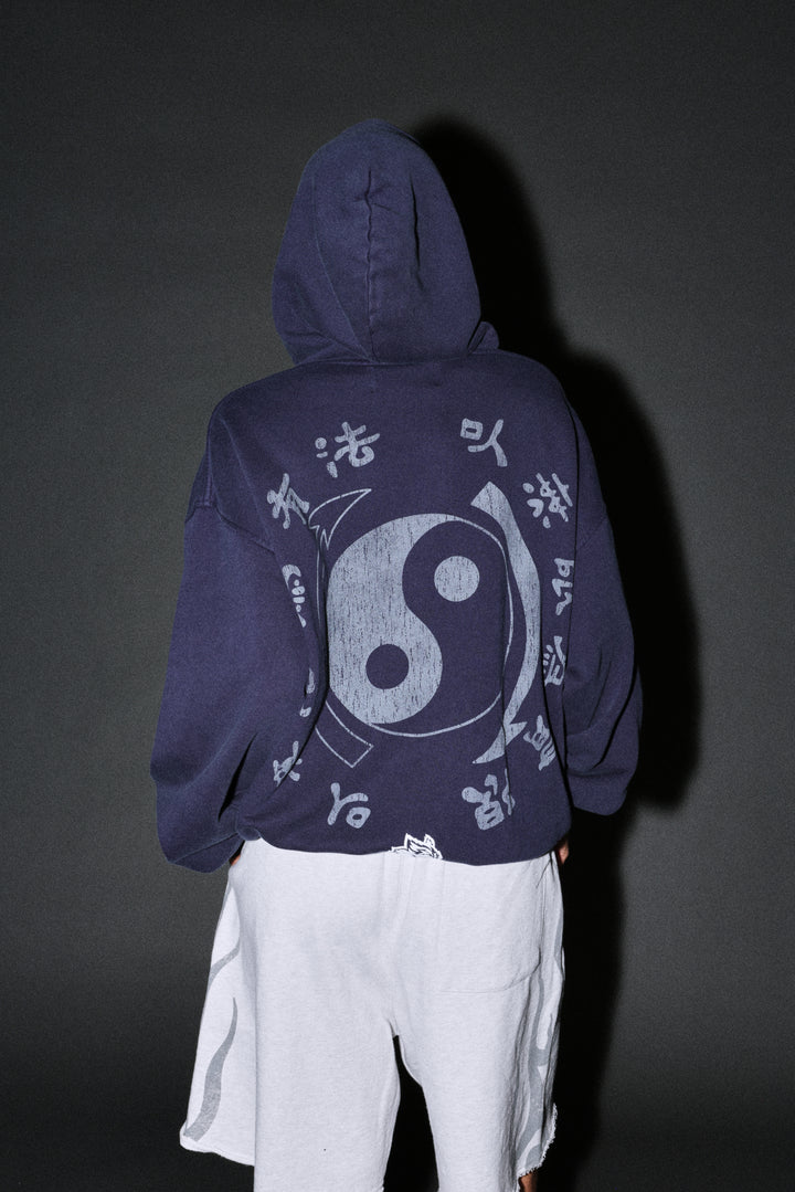 Bruce Lee Forever Pierce Hoodie in Navy