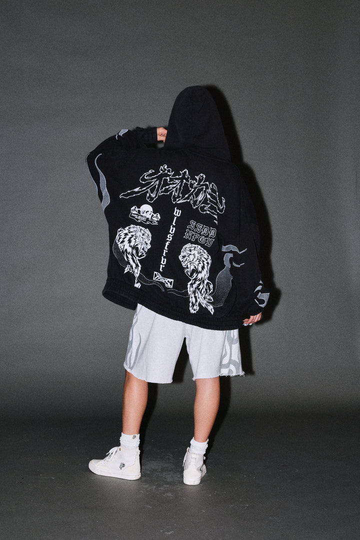 Our Code Chambers Zip Hoodie in Black