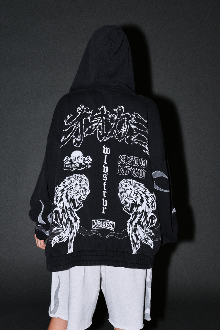 Our Code Chambers Zip Hoodie in Black