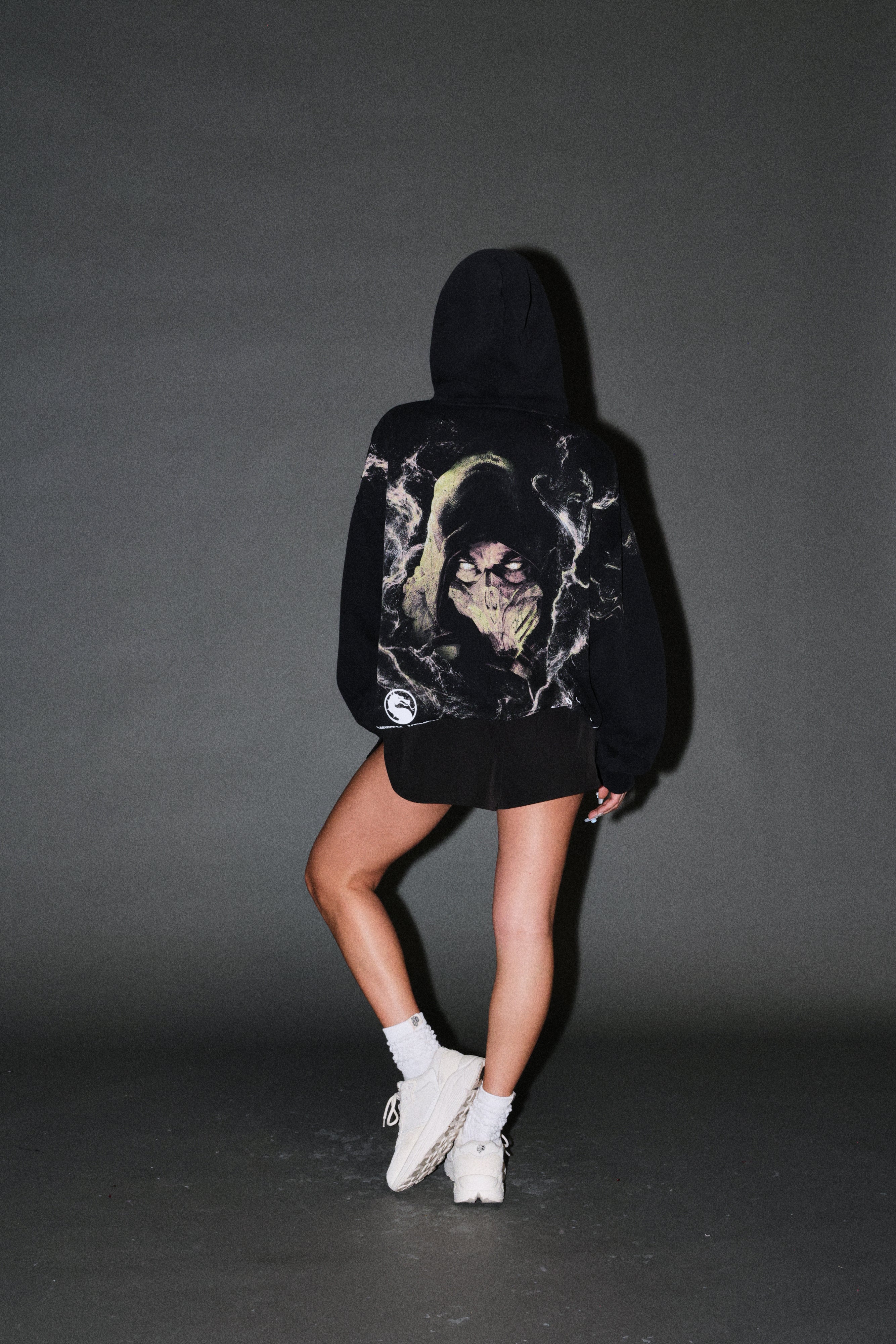 Scorpion Fire Pierce Hoodie in Black