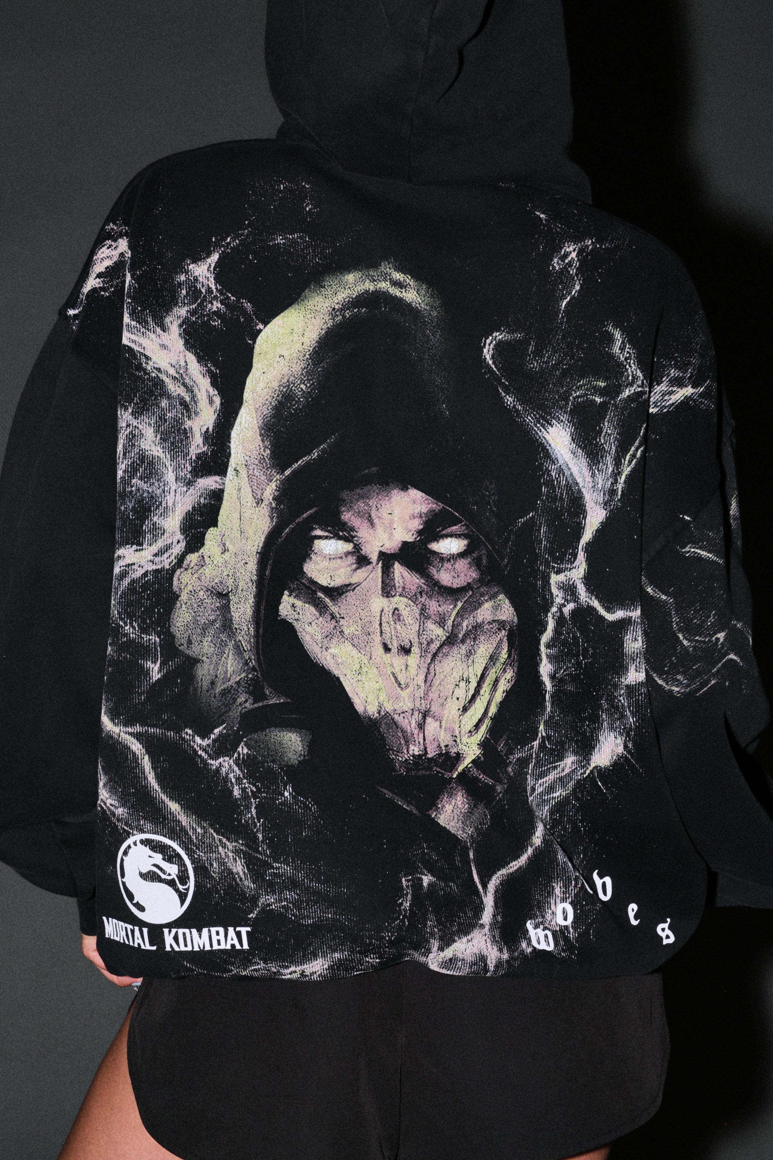 Scorpion Fire Pierce Hoodie in Black