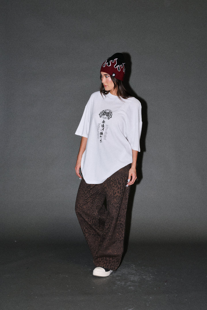 Kazoku Okami Premium Oversized Tee in White