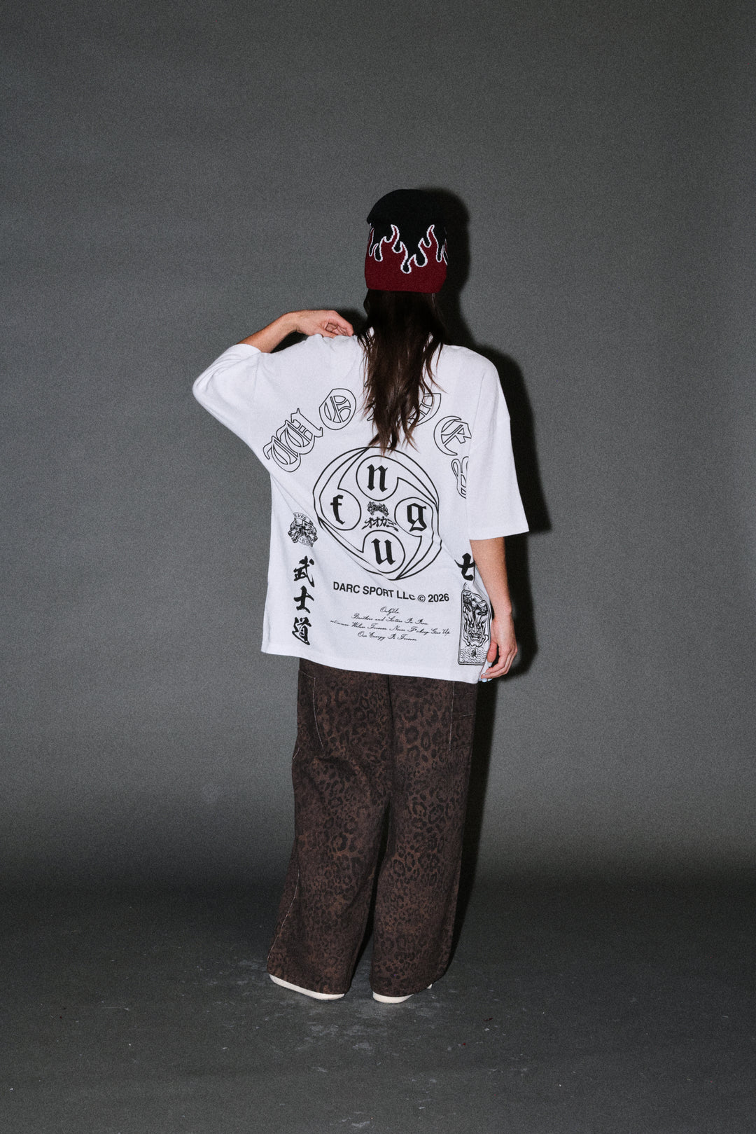 Kazoku Okami Premium Oversized Tee in White