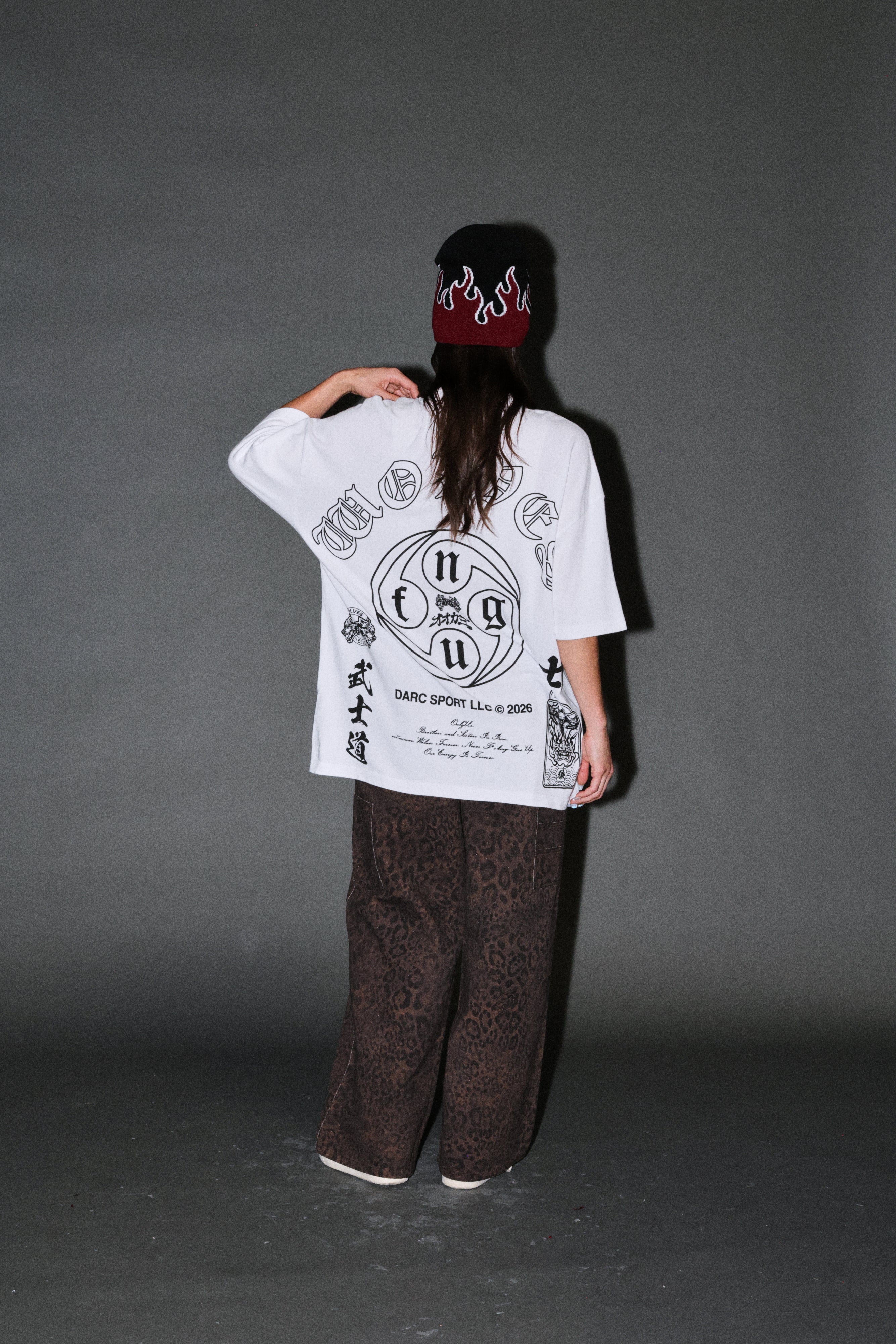 Kazoku Okami Premium Oversized Tee in White