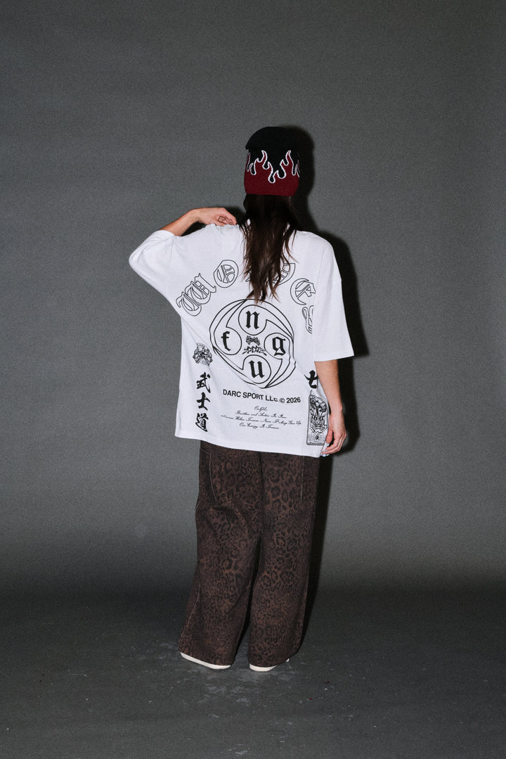 Kazoku Okami Premium Oversized Tee in White