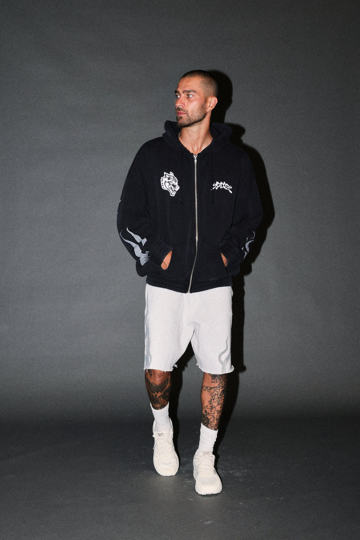 Our Code Chambers Zip Hoodie in Black