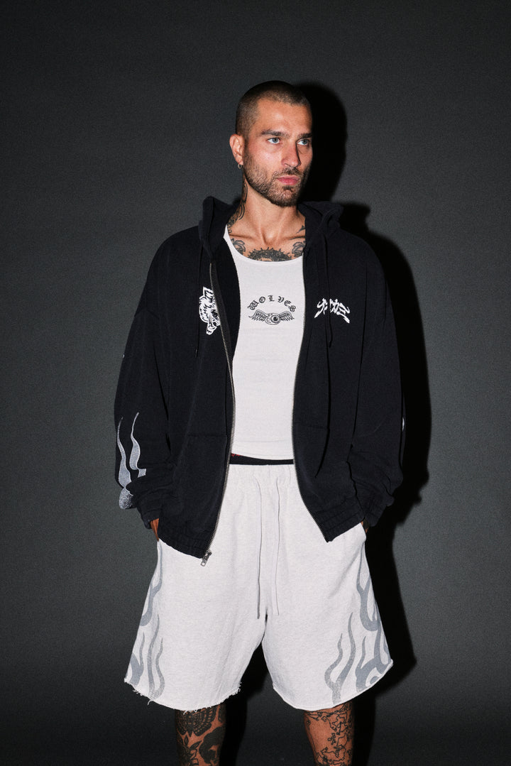 Our Code Chambers Zip Hoodie in Black