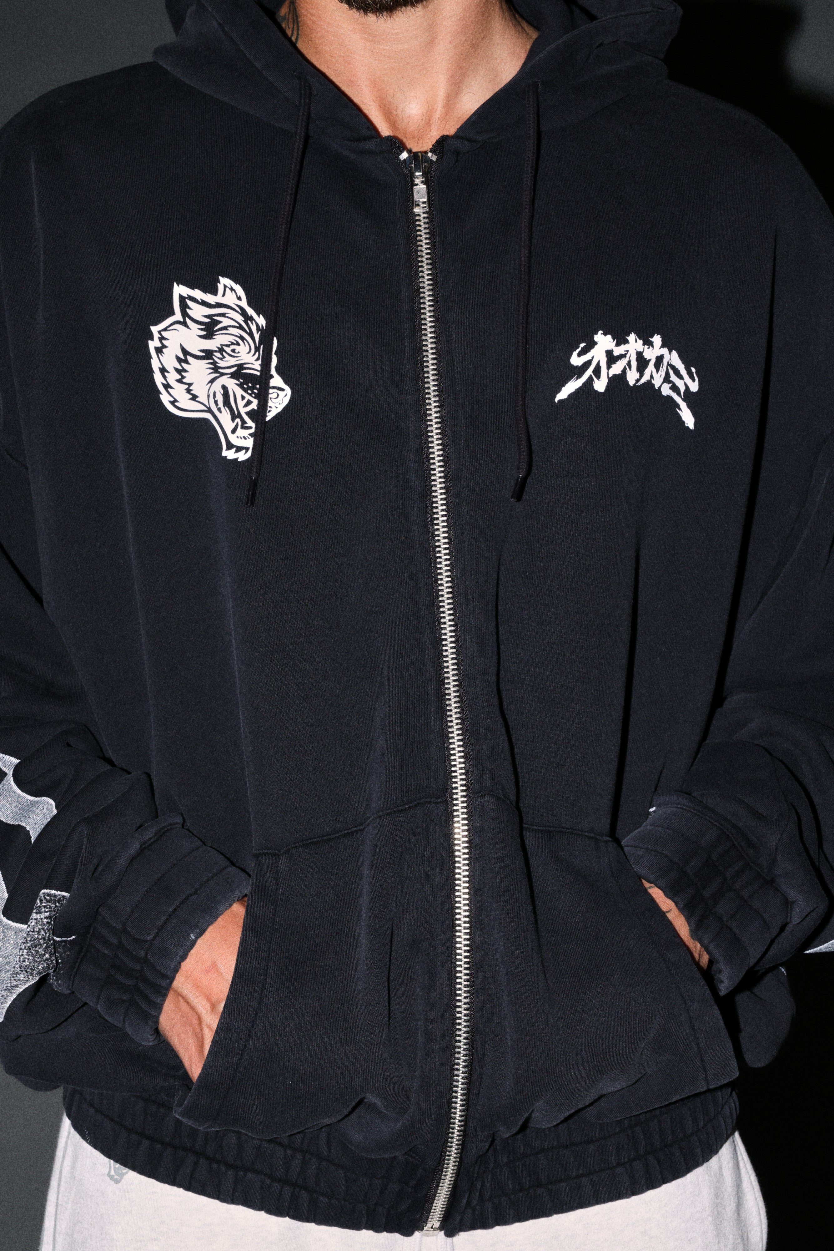 Our Code Chambers Zip Hoodie in Black