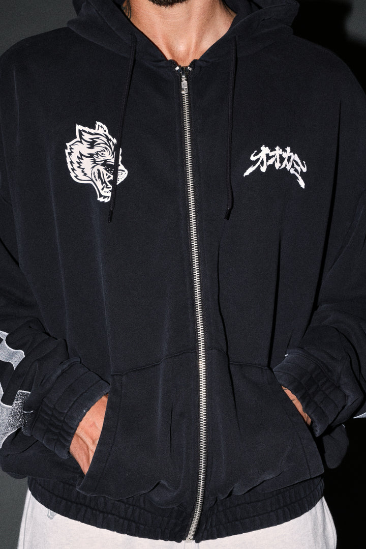 Our Code Chambers Zip Hoodie in Black