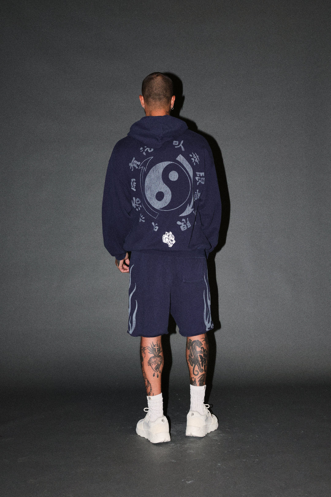Bruce Lee Forever Pierce Hoodie in Navy