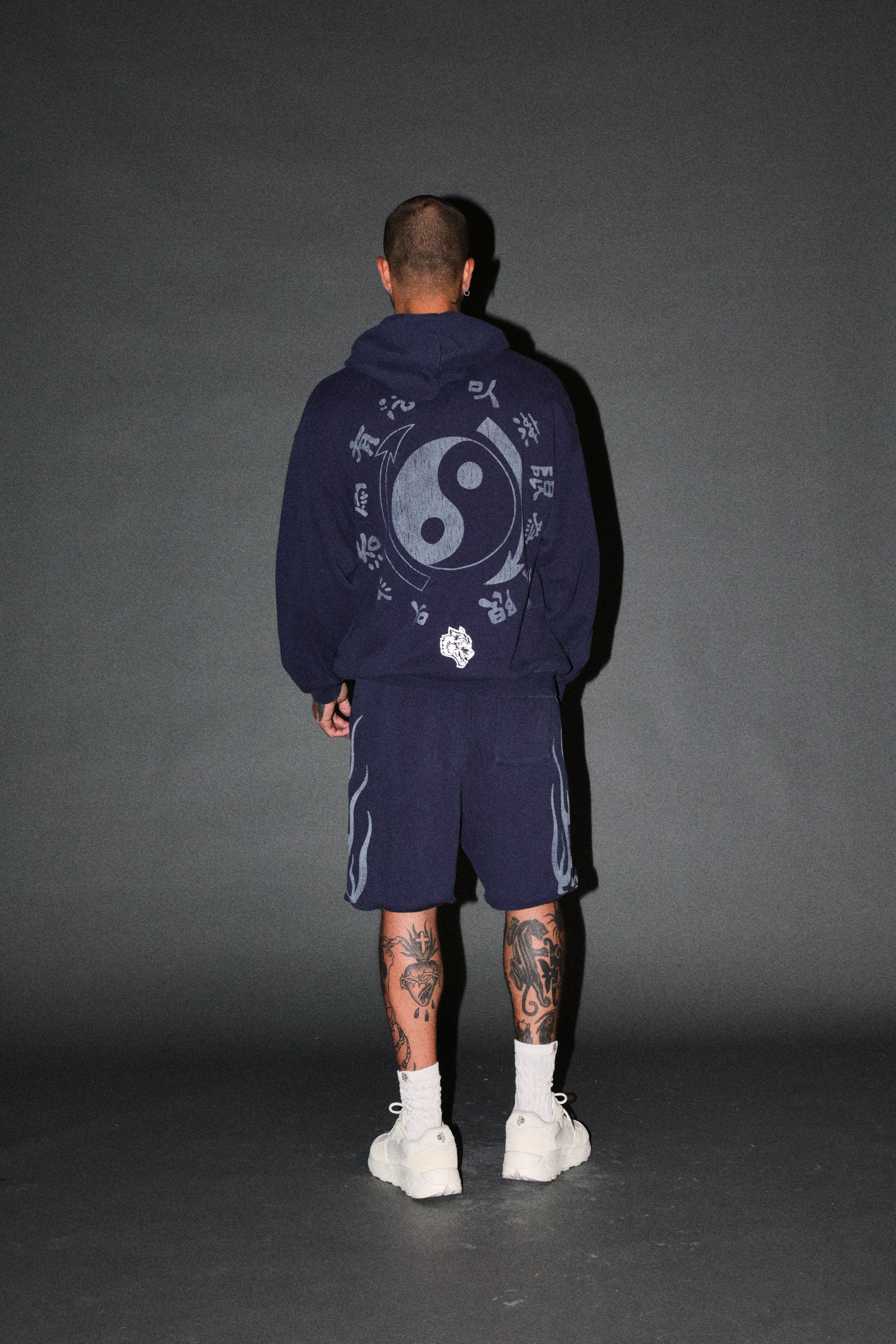 Bruce Lee Forever Pierce Hoodie in Navy