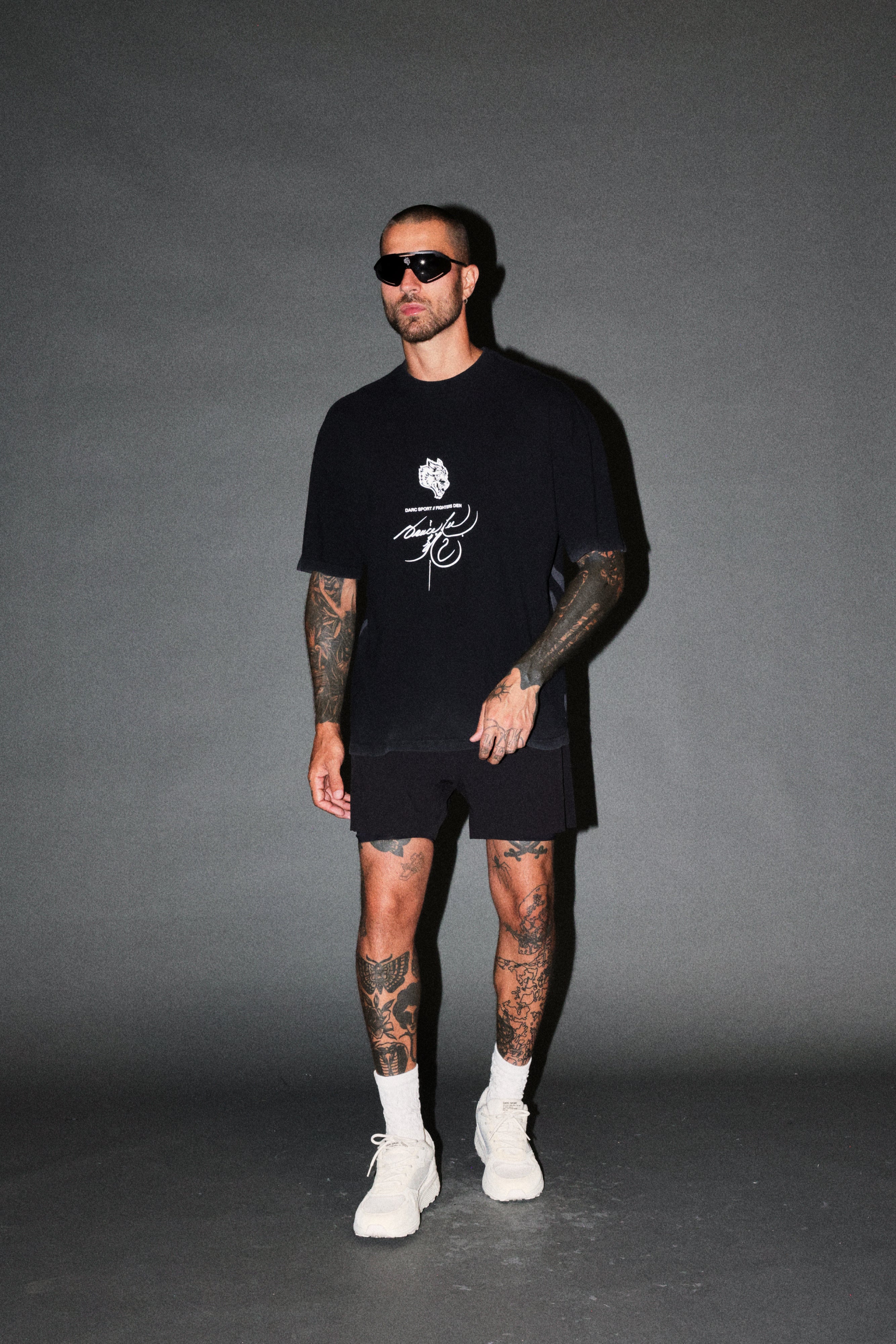 Bruce Lee Flame Premium Oversized Tee in Black