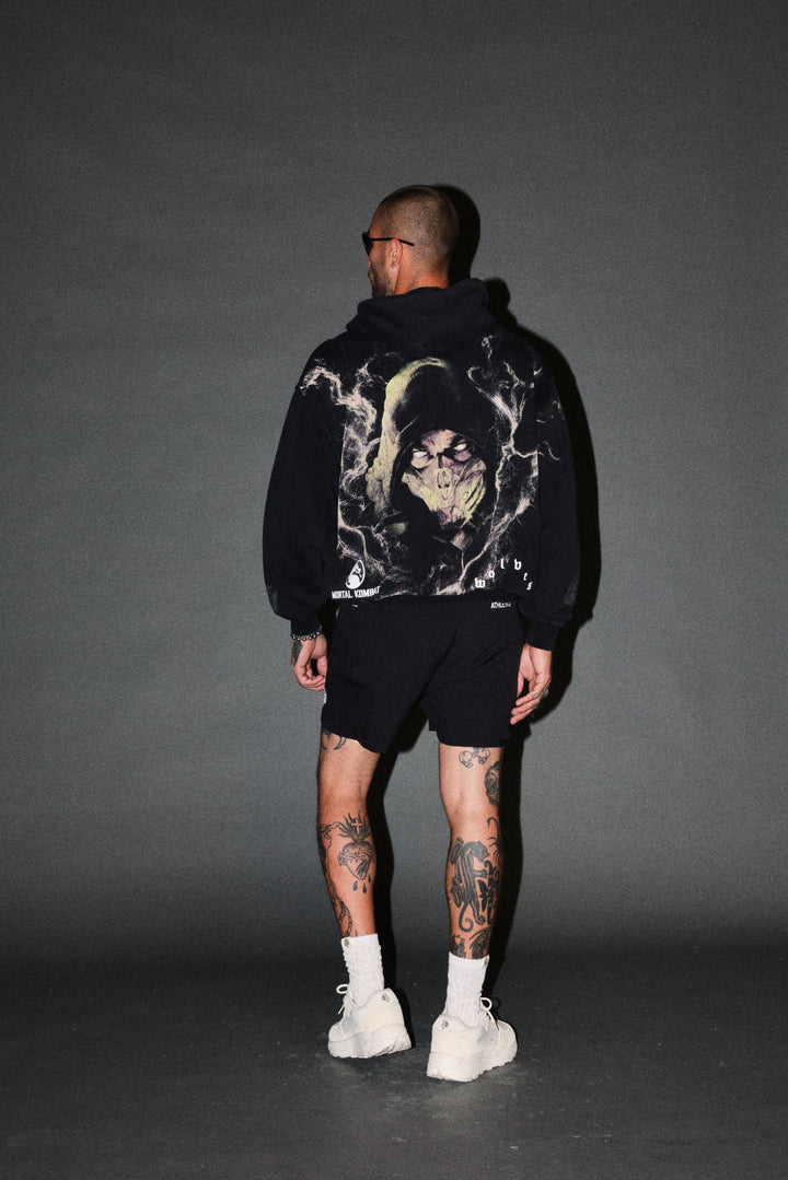 Scorpion Fire Pierce Hoodie in Black