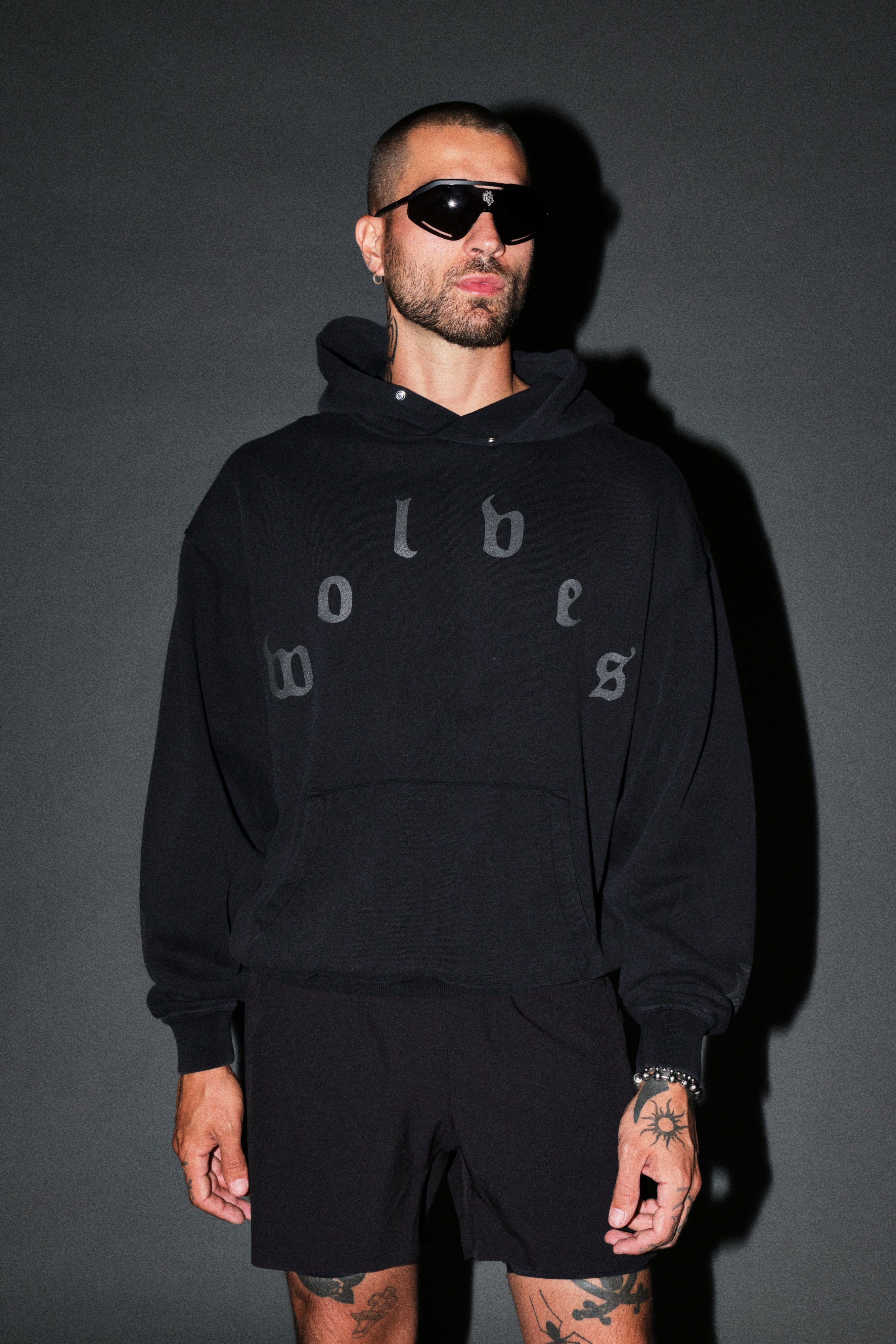 Scorpion Fire Pierce Hoodie in Black