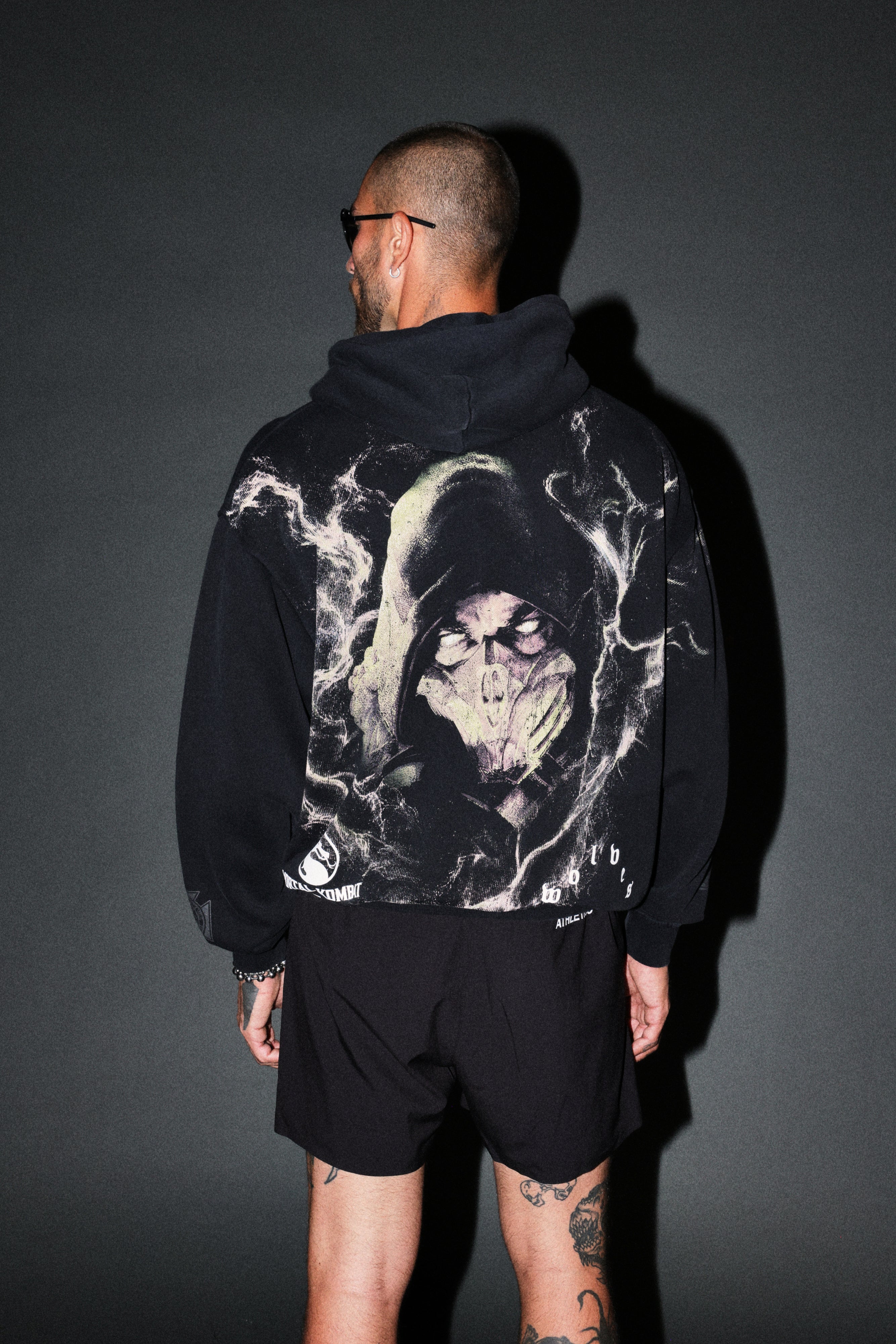 Scorpion Fire Pierce Hoodie in Black