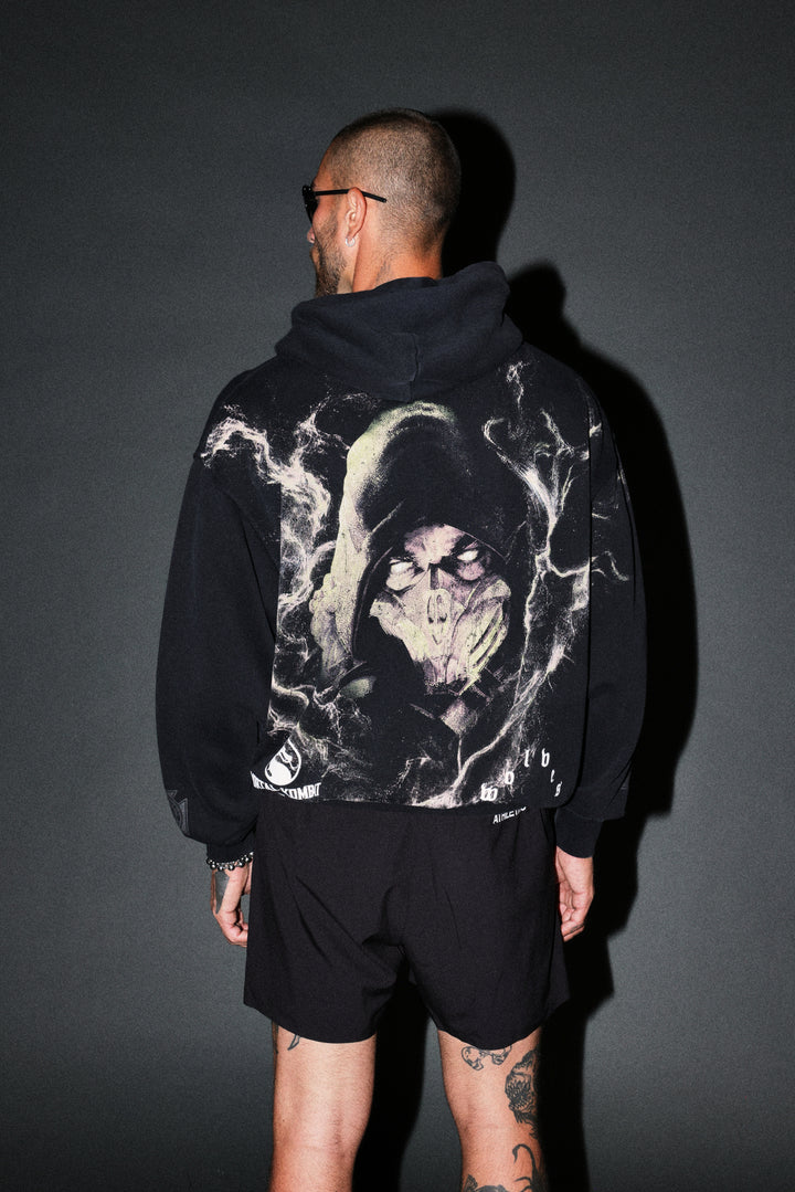 Scorpion Fire Pierce Hoodie in Black
