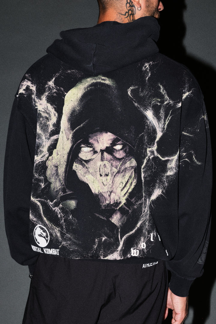 Scorpion Fire Pierce Hoodie in Black