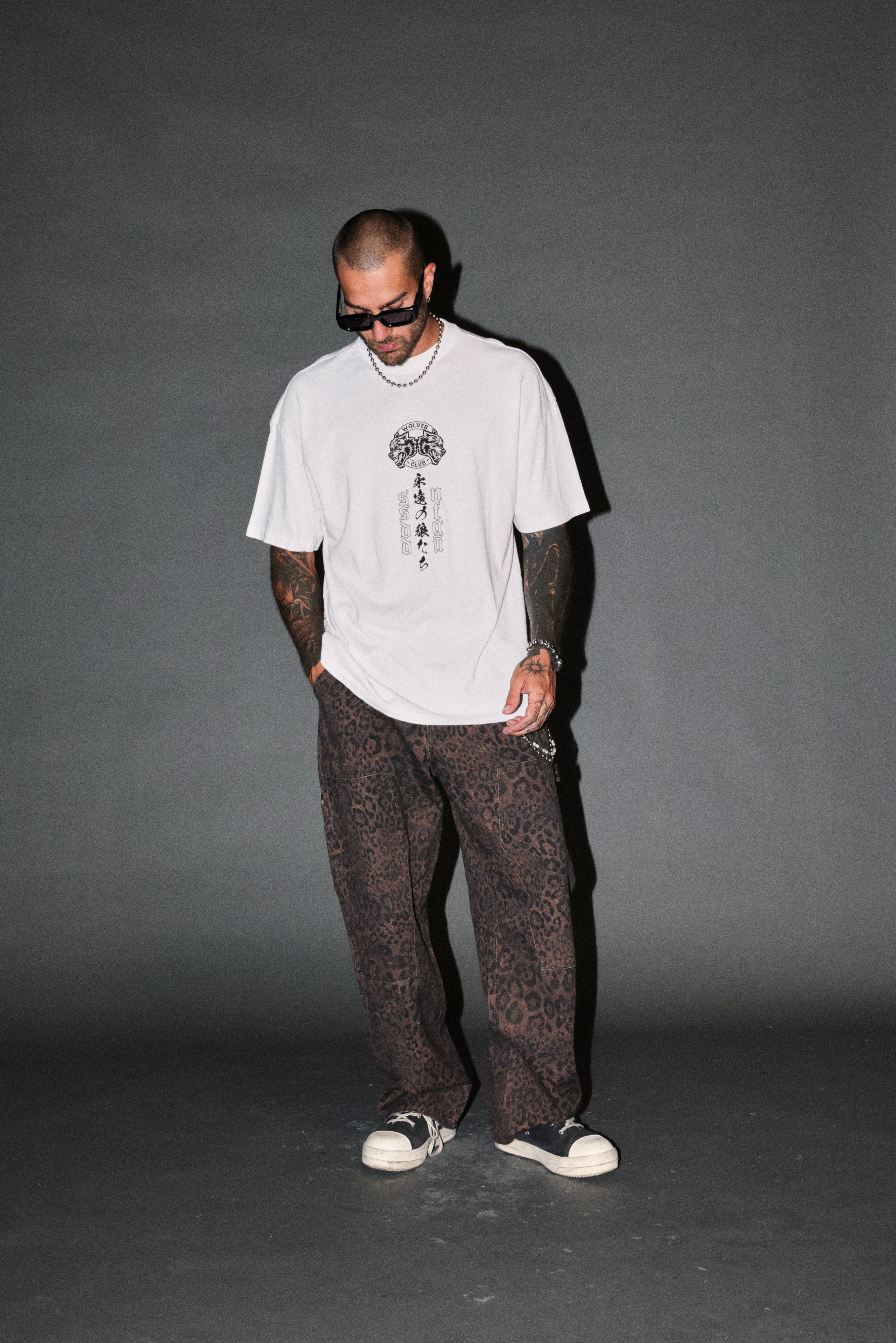 Kazoku Okami Premium Oversized Tee in White
