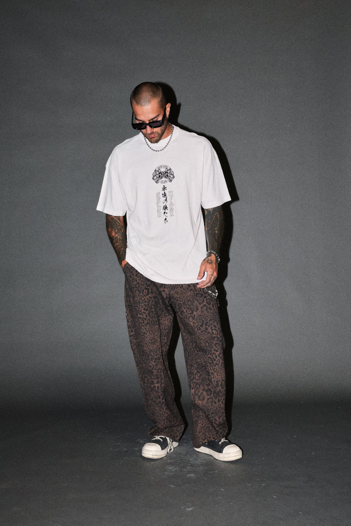 Kazoku Okami Premium Oversized Tee in White