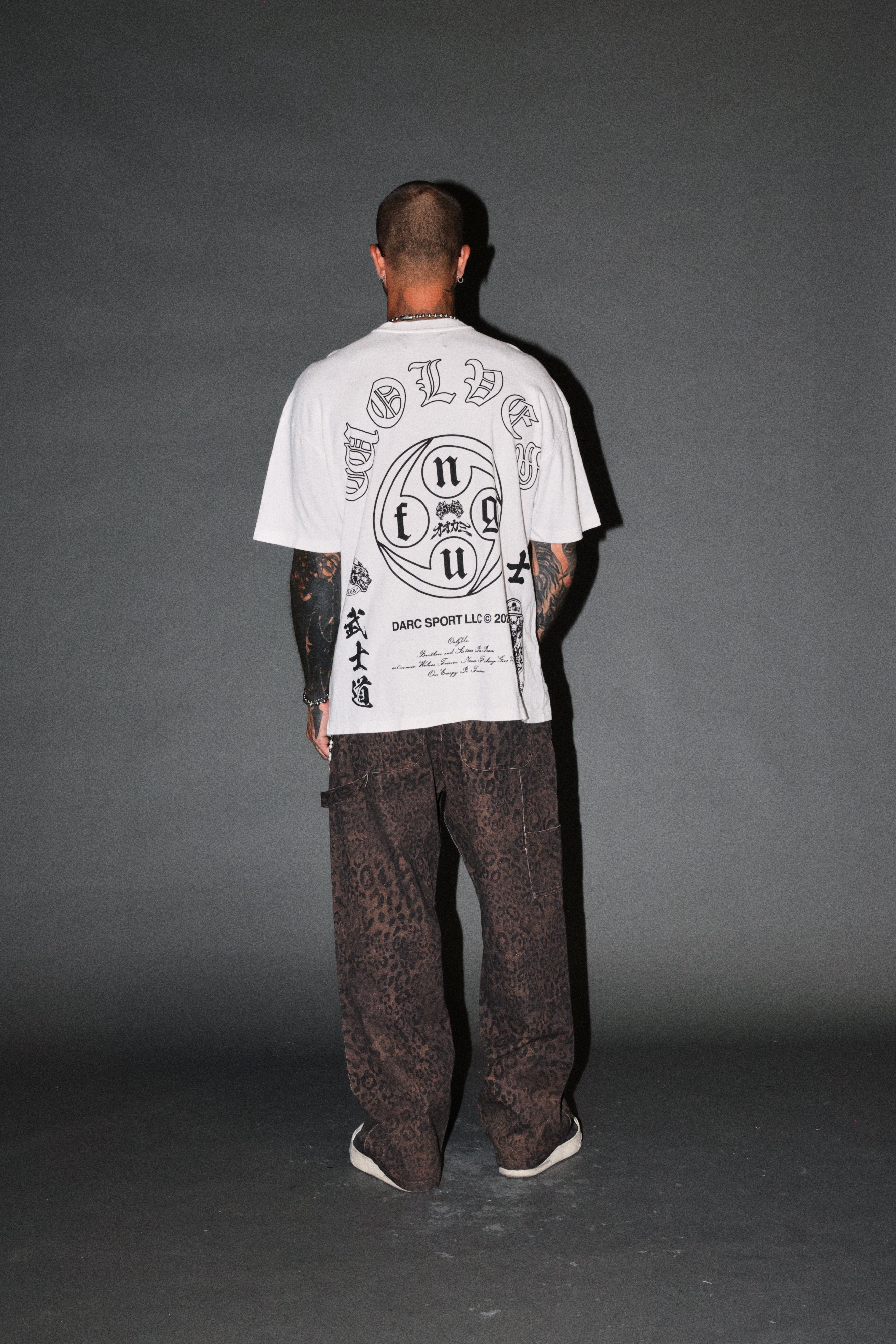 Kazoku Okami Premium Oversized Tee in White