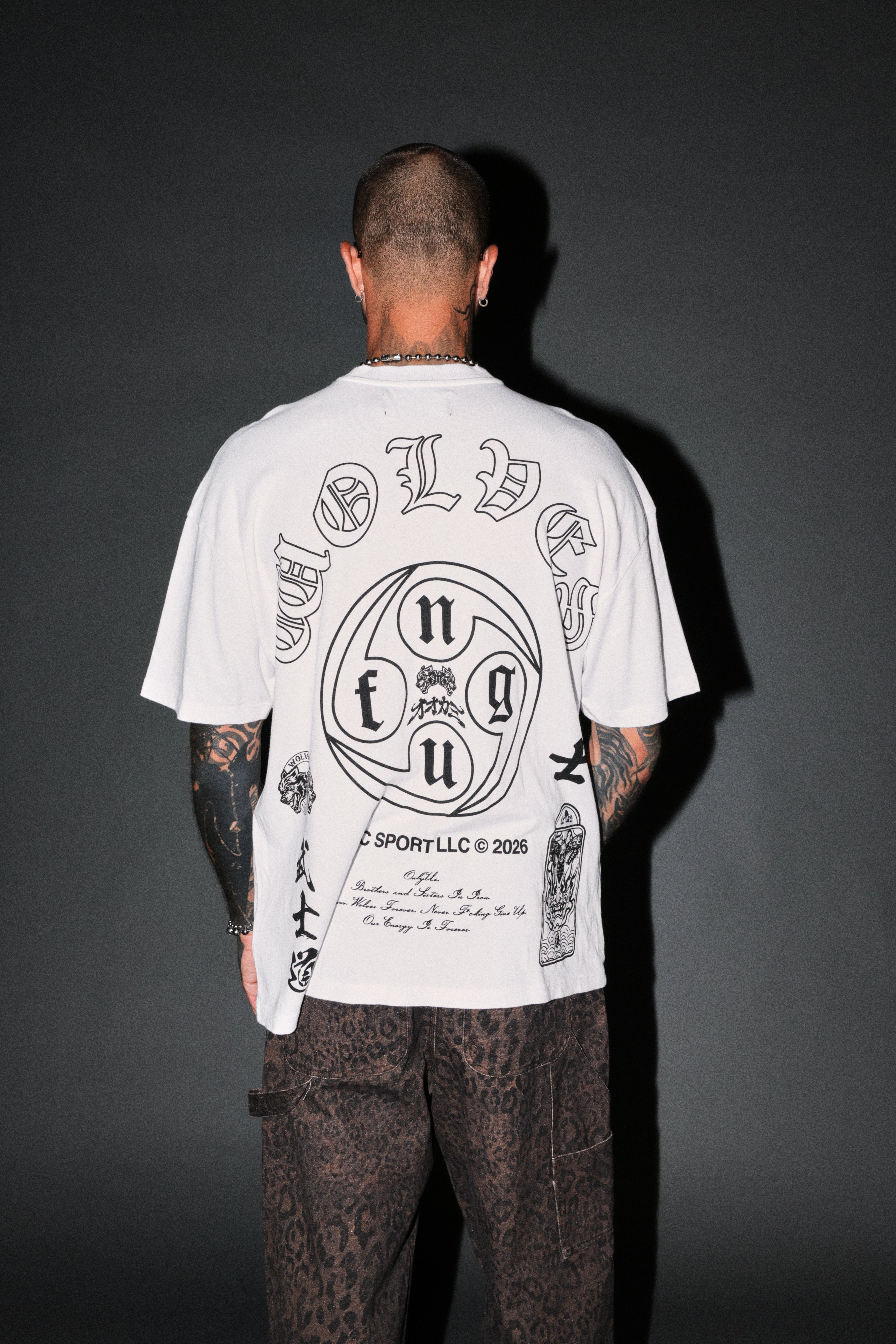 Kazoku Okami Premium Oversized Tee in White