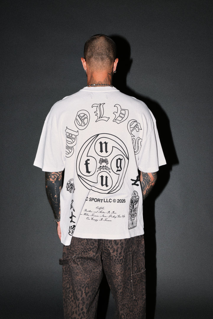 Kazoku Okami Premium Oversized Tee in White