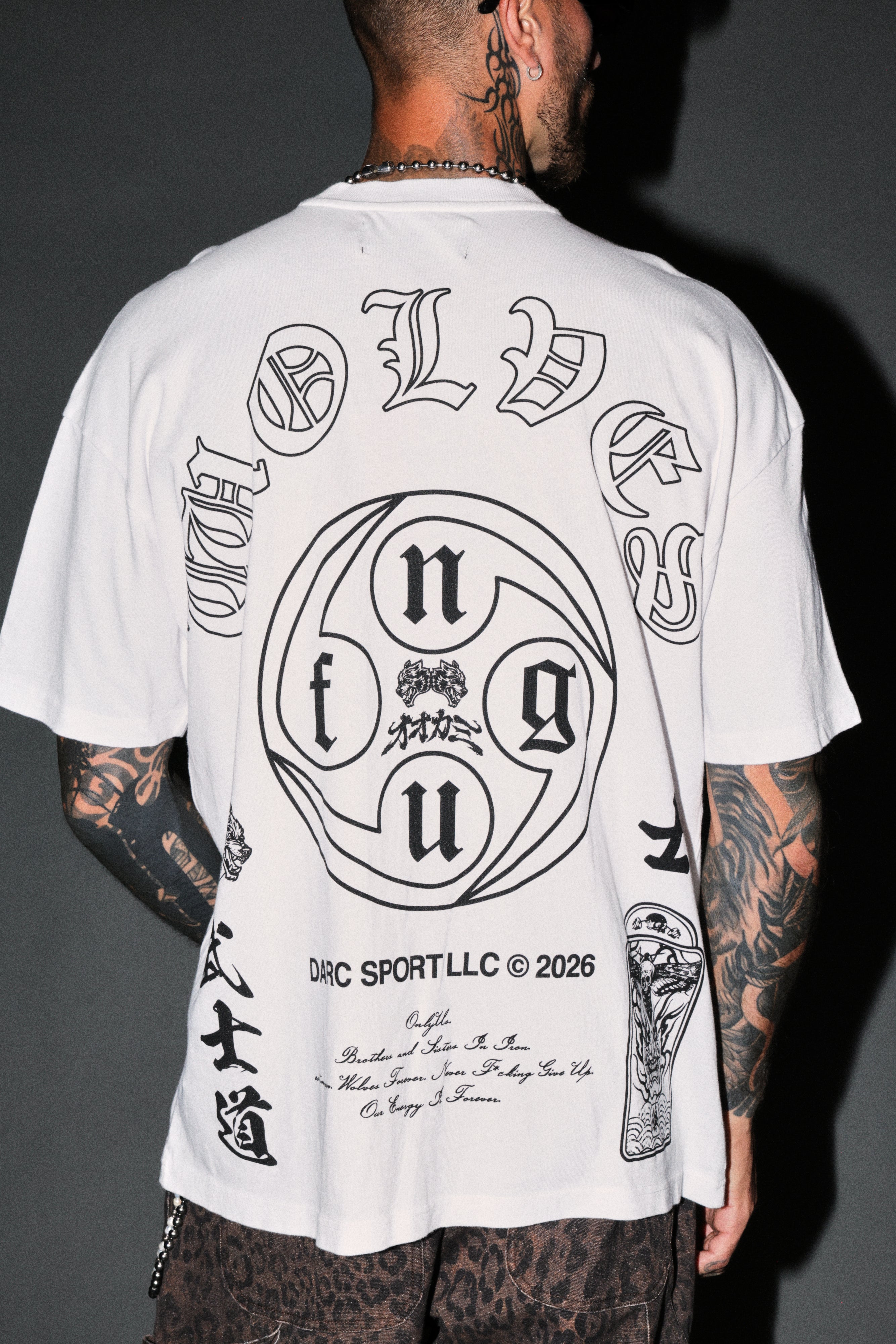Kazoku Okami Premium Oversized Tee in White