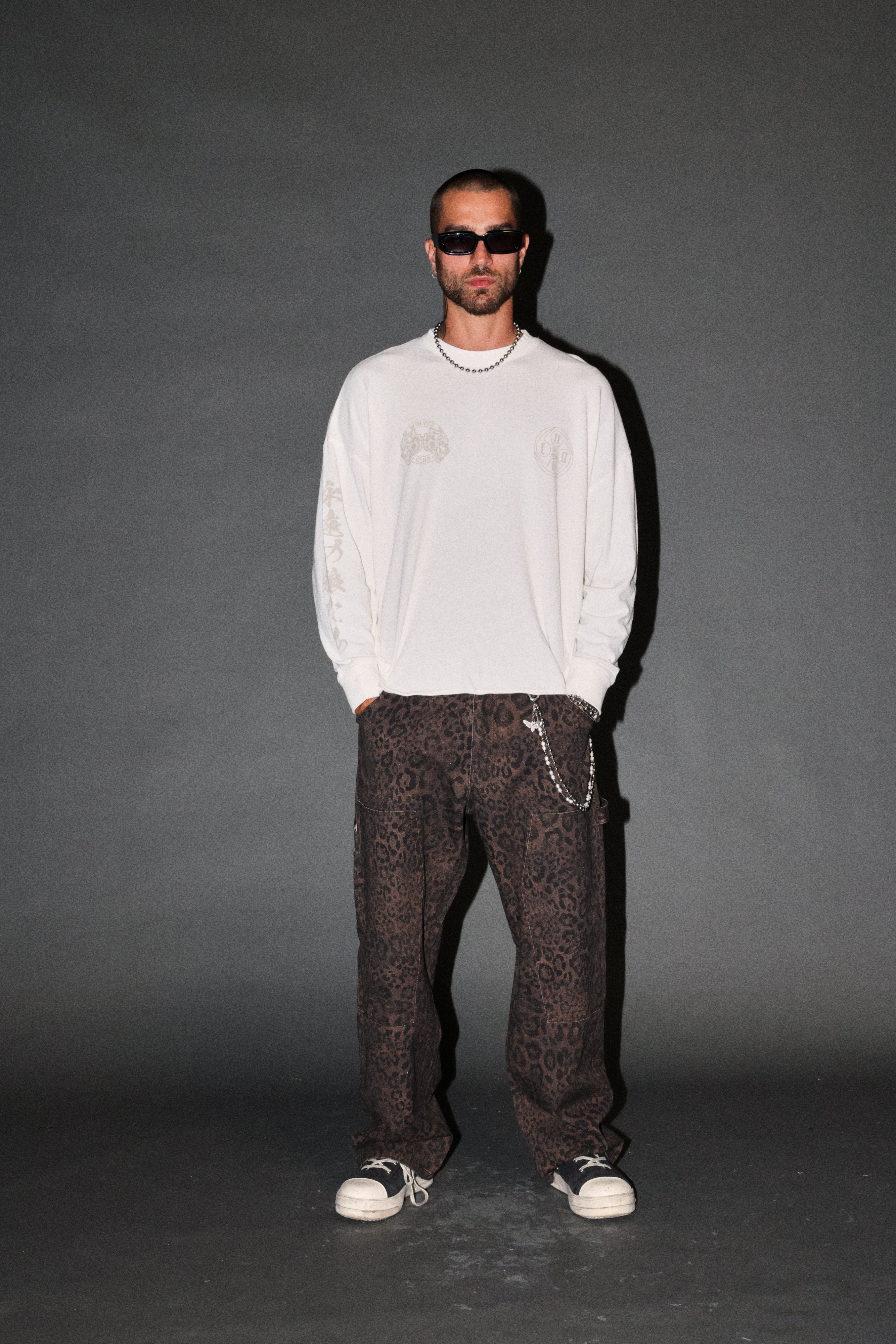 Kazoku Okami Premium Box Cut Ls Tee in Cream
