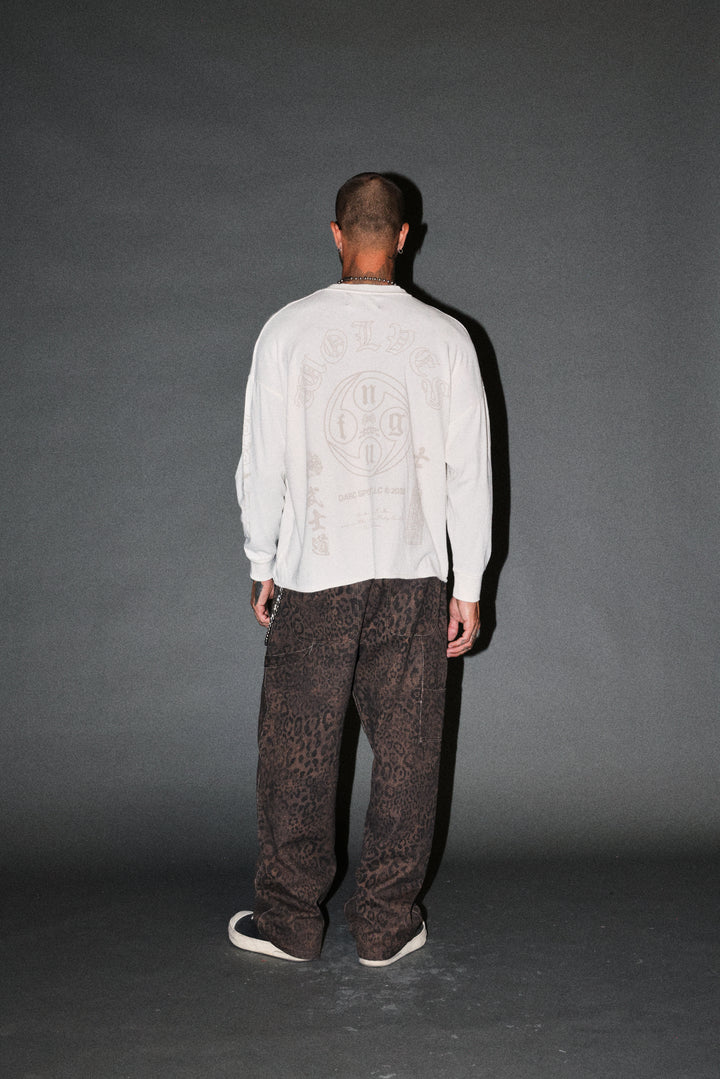 Kazoku Okami Premium Box Cut Ls Tee in Cream