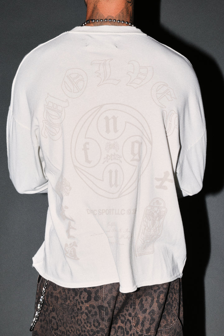 Kazoku Okami Premium Box Cut Ls Tee in Cream