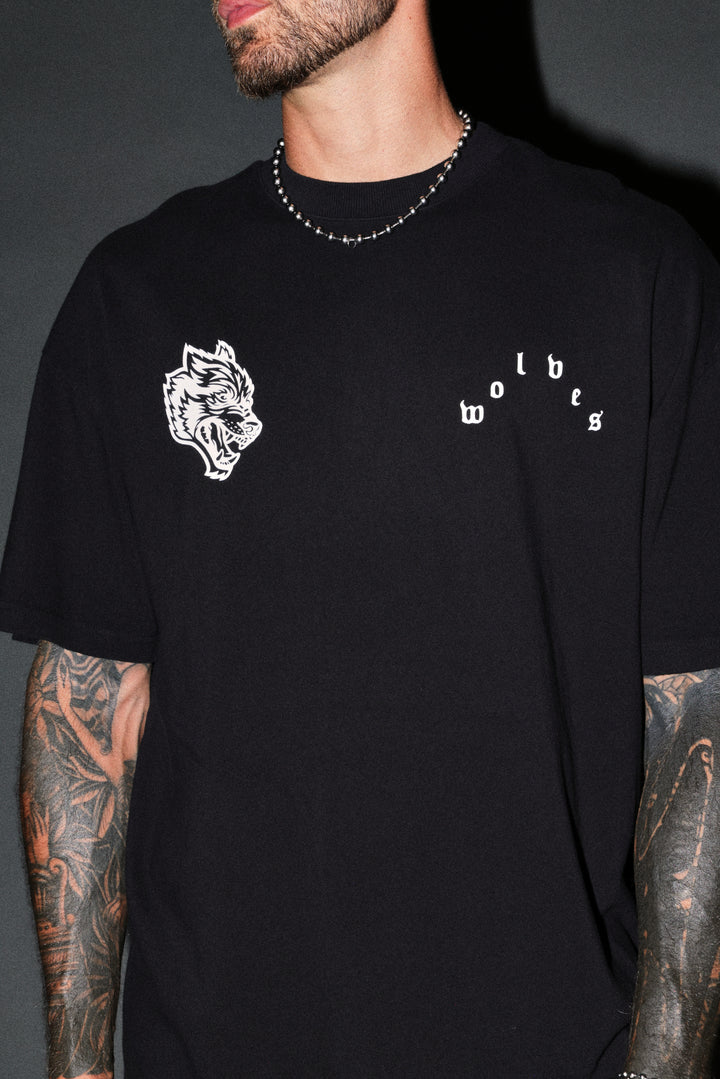 Shao Kahn Premium Oversized Tee in Black