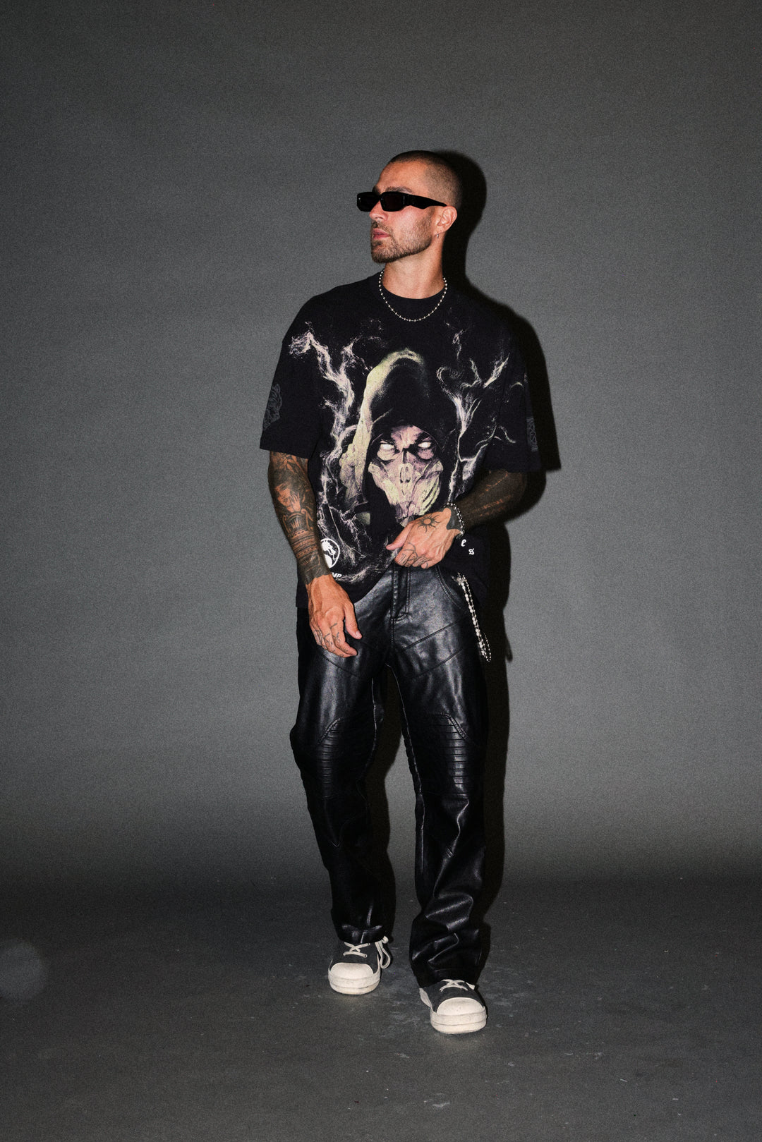 Scorpion Fire Premium Oversized Tee in Black