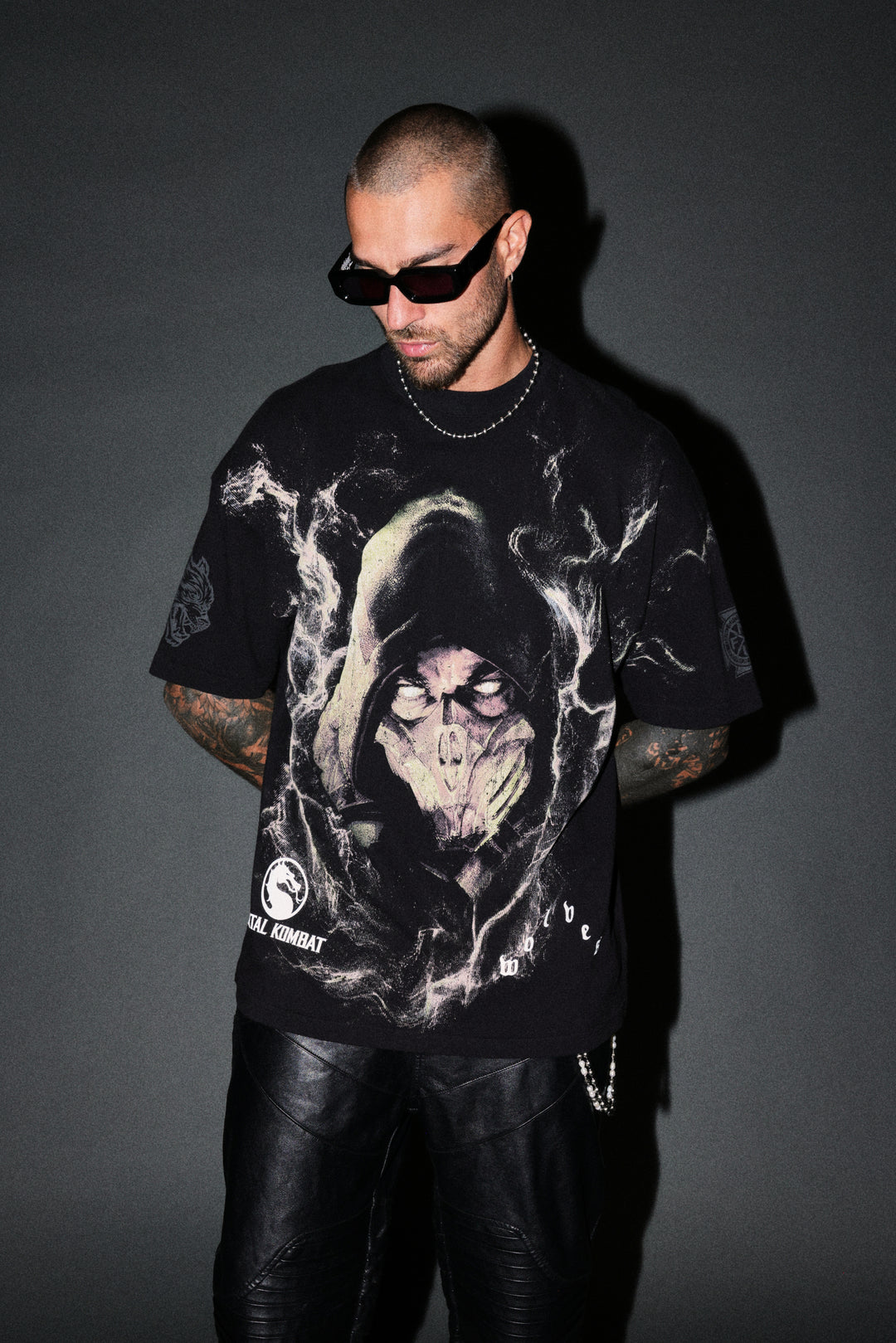 Scorpion Fire Premium Oversized Tee in Black