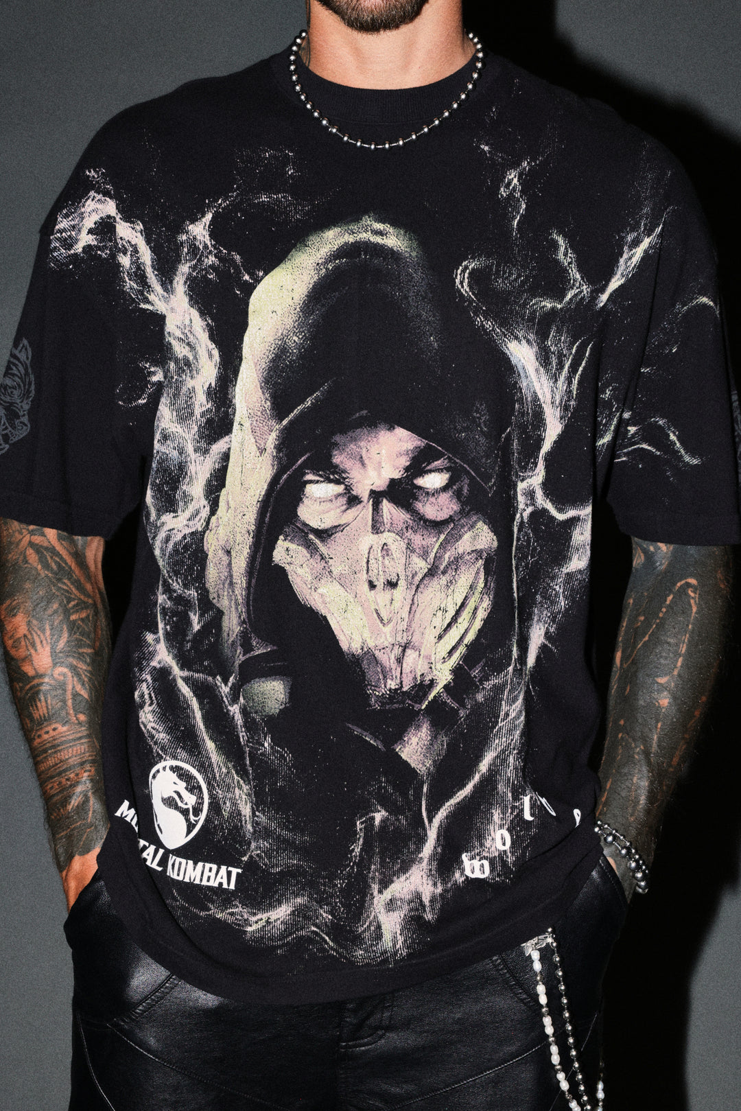 Scorpion Fire Premium Oversized Tee in Black