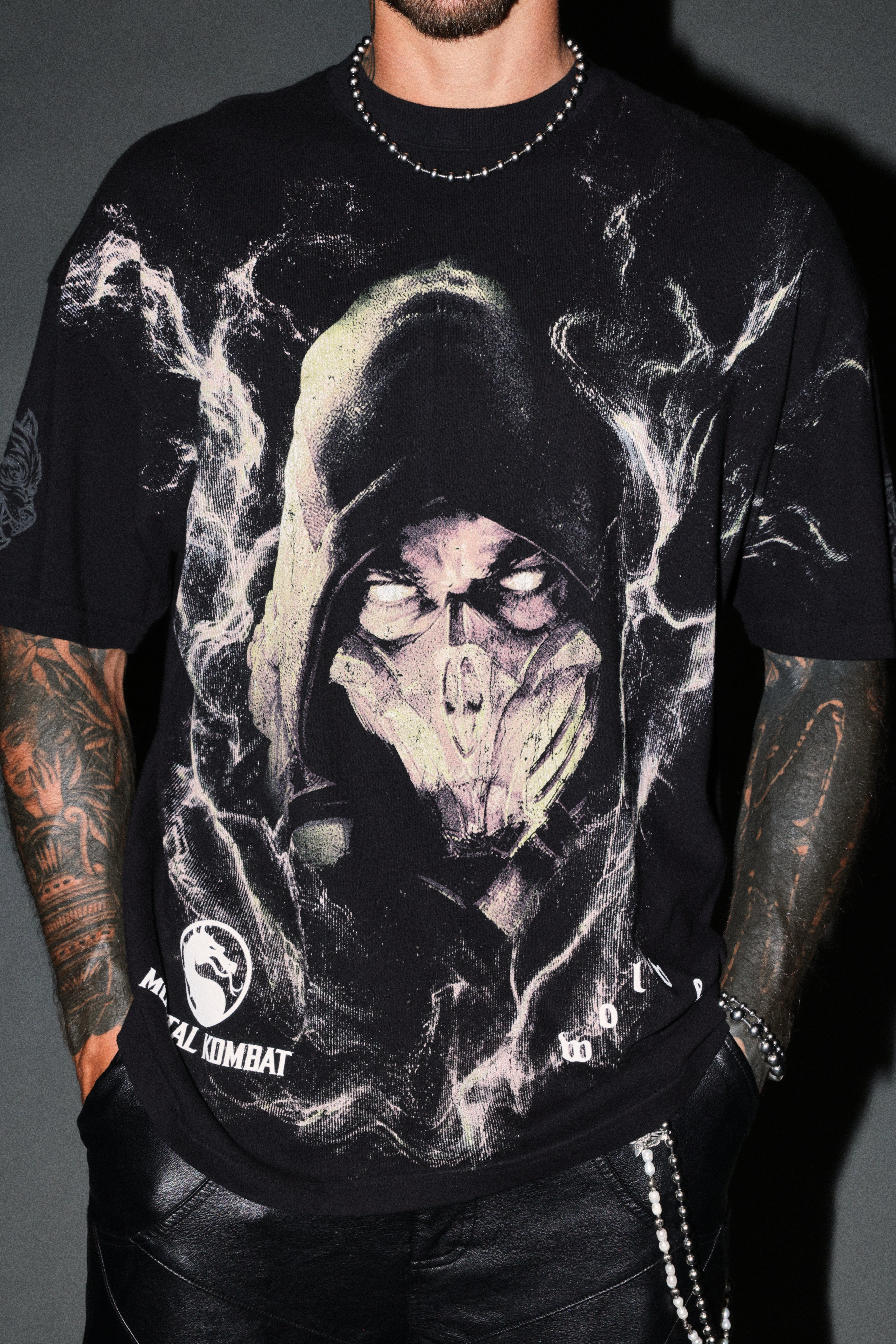 Scorpion Fire Premium Oversized Tee in Black