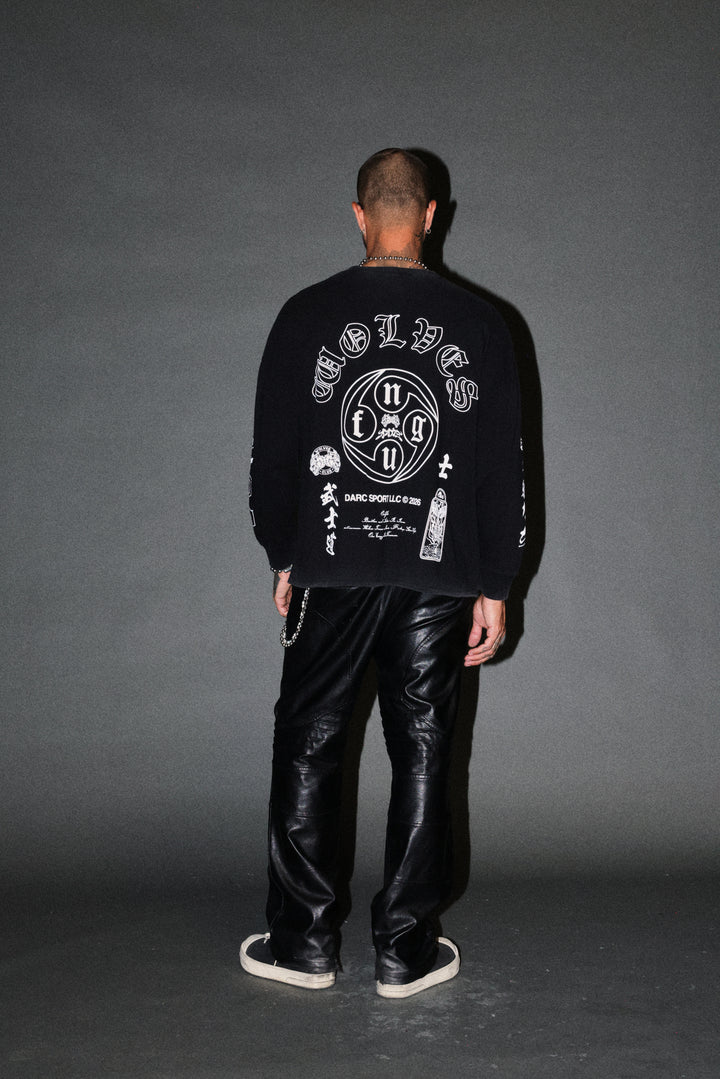 Kazoku Okami Premium Box Cut Ls Tee in Black