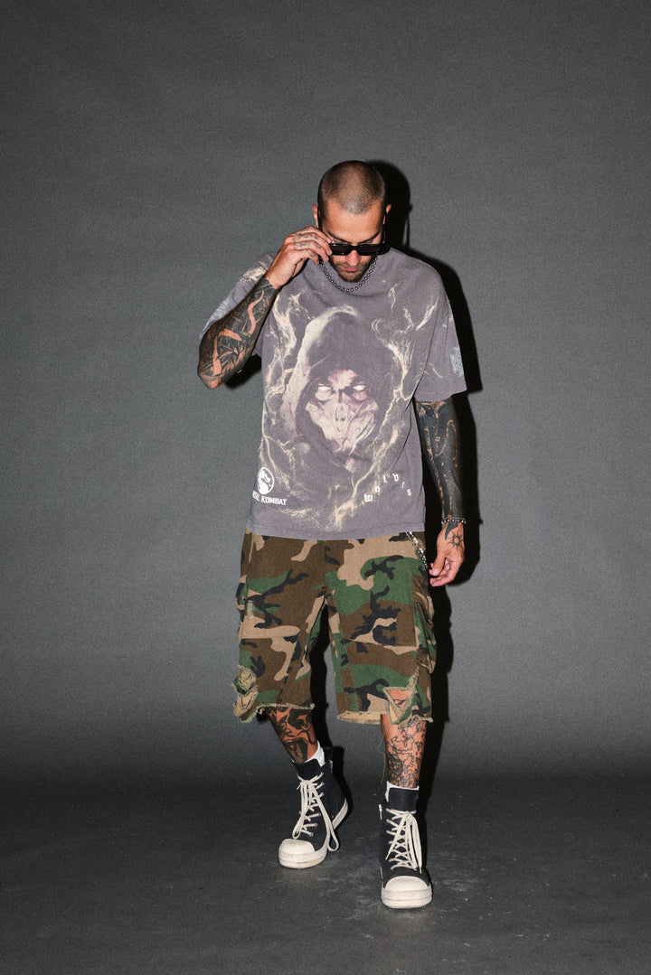 Scorpion Fire Premium Oversized Tee in Slate Gray