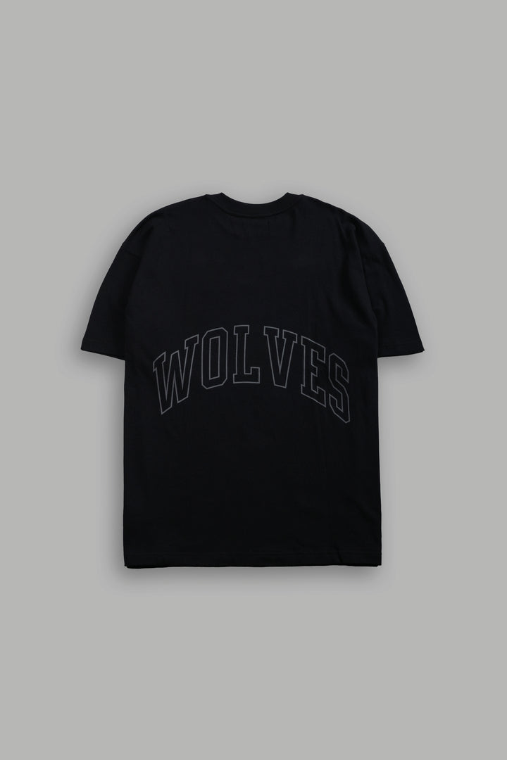 Powerhouse of the Wolves Premium Oversized Tee in Black
