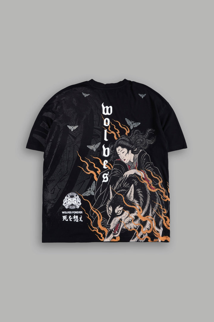 Darc Yokai Premium Oversized Tee in Black Sun Fade