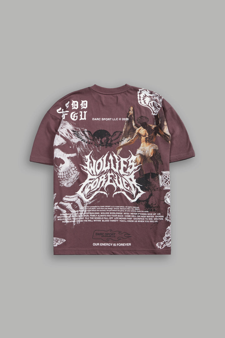 Grim Halo "Premium" Oversized Tee in Mauve