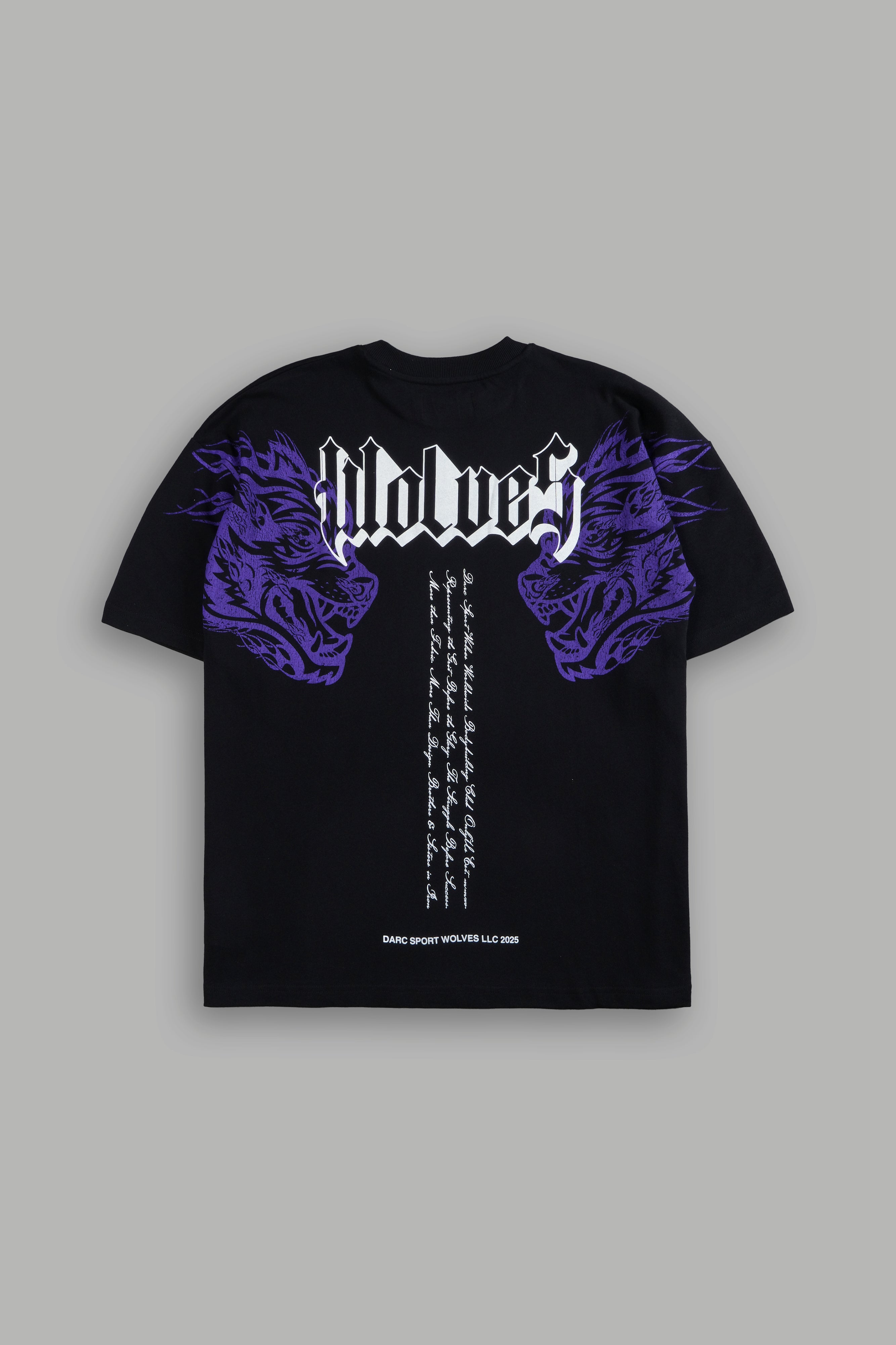 Twin Flame "Premium" Oversized Tee in Black