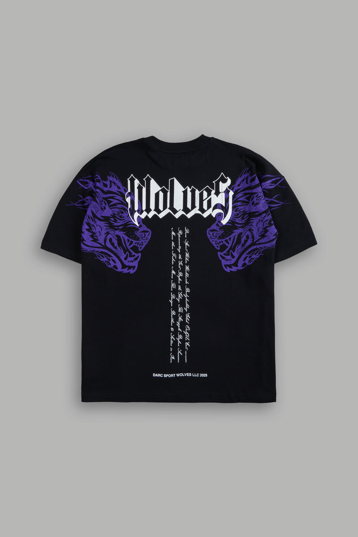 Twin Flame "Premium" Oversized Tee in Black
