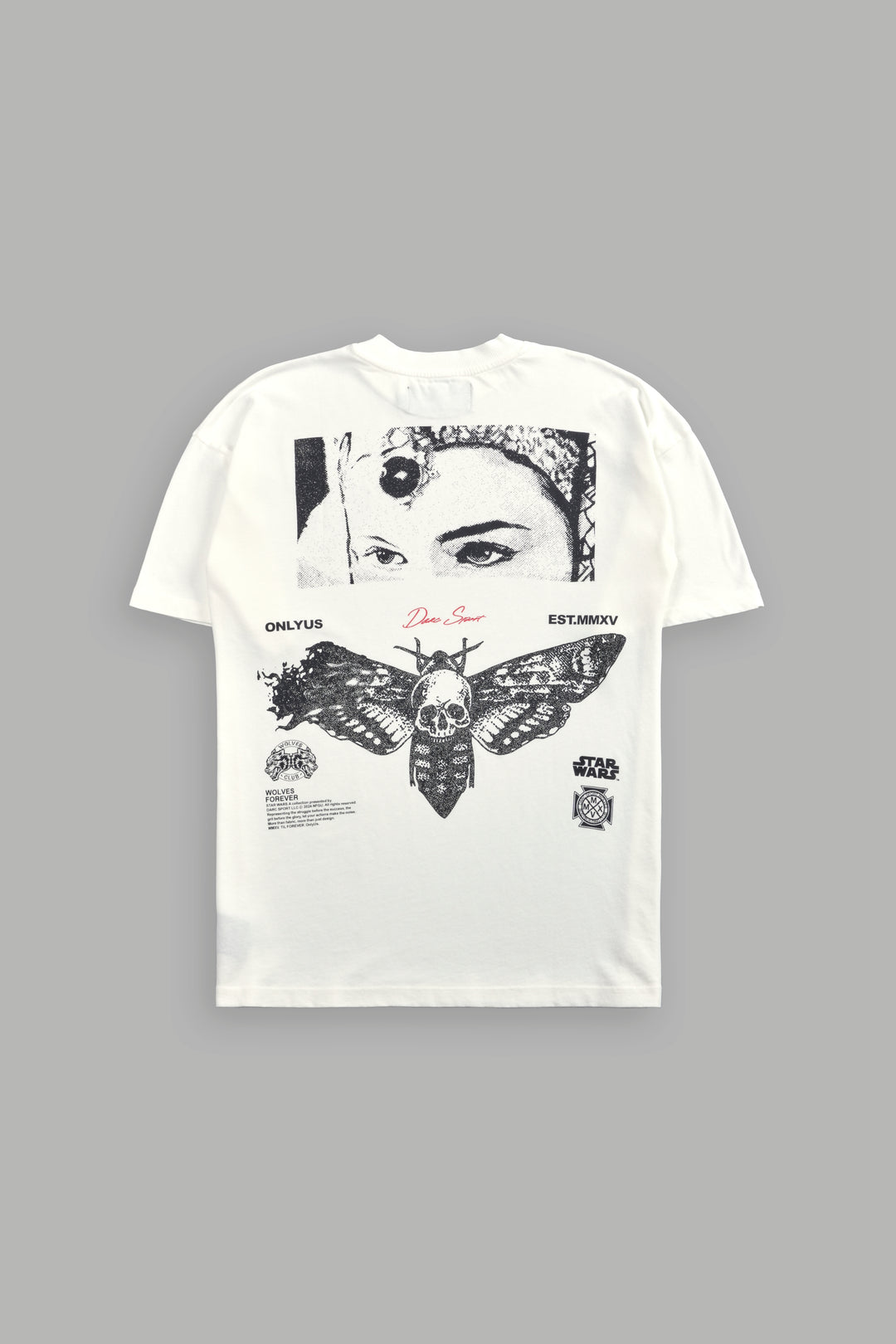 Queen's Shadow "Pump Cover" Tee in Cream