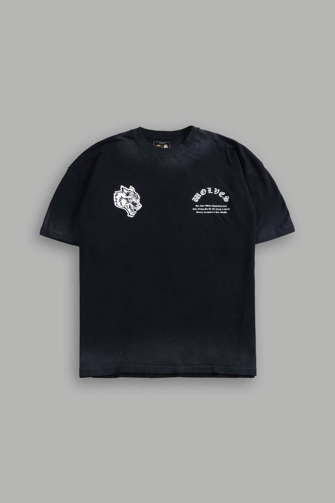 The Last Laugh "Premium" Oversized Tee in Black Drift Wash