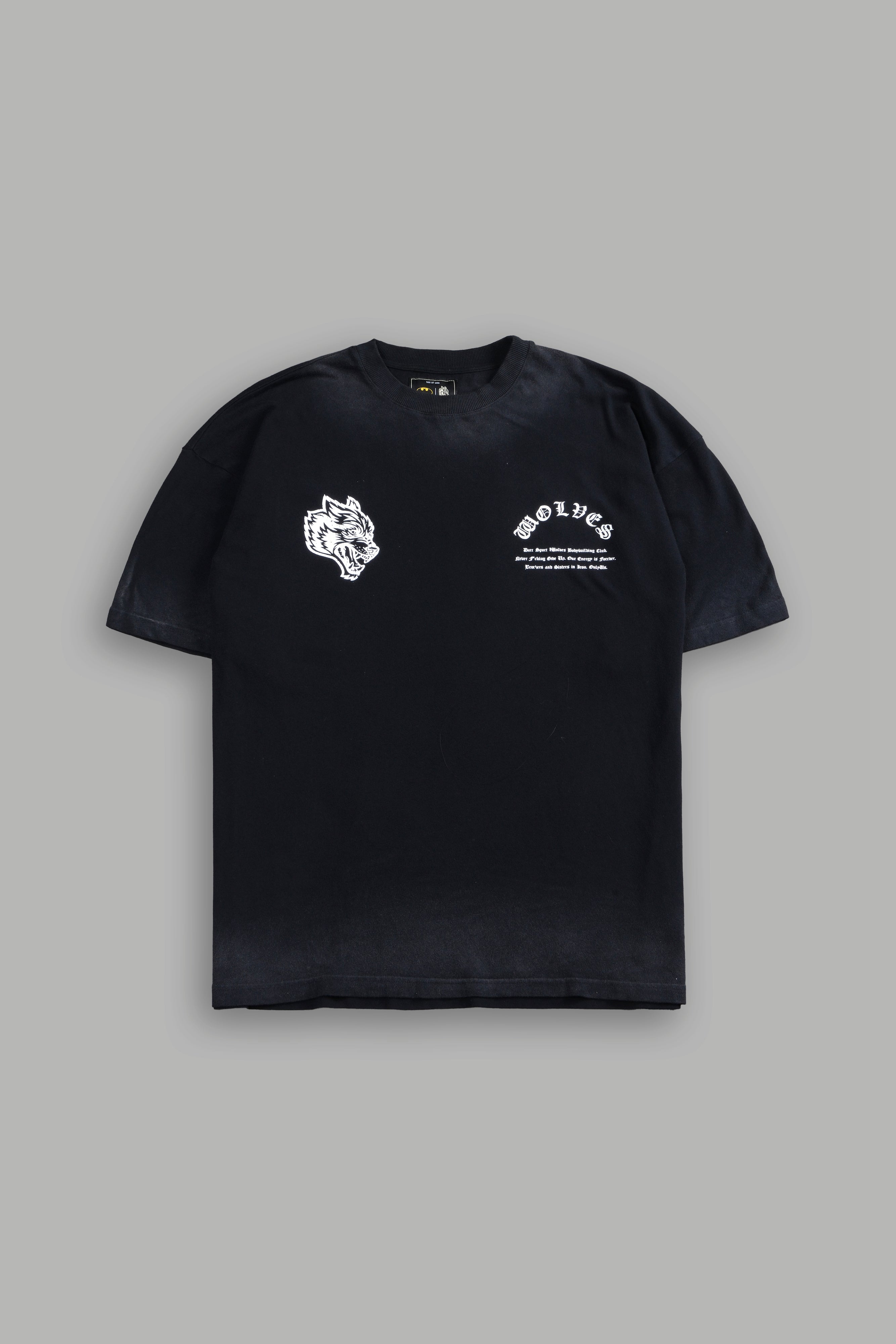 The Last Laugh "Premium" Oversized Tee in Black Drift Wash