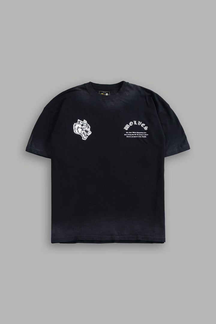 The Last Laugh "Premium" Oversized Tee in Black Drift Wash