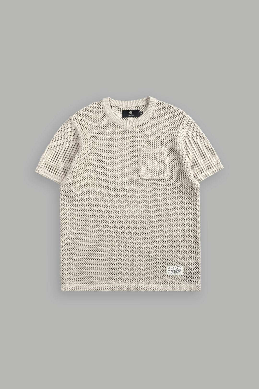 Wolves Only Us Satva Knit S/S V2 Shirt in Marled Cream